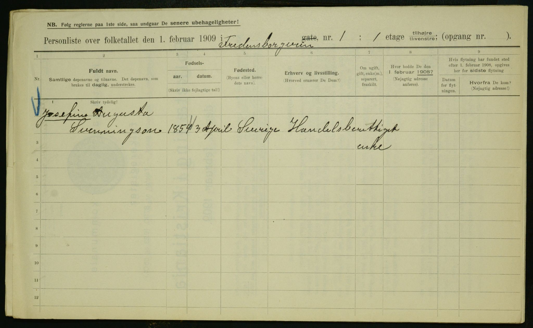 OBA, Municipal Census 1909 for Kristiania, 1909, p. 23092