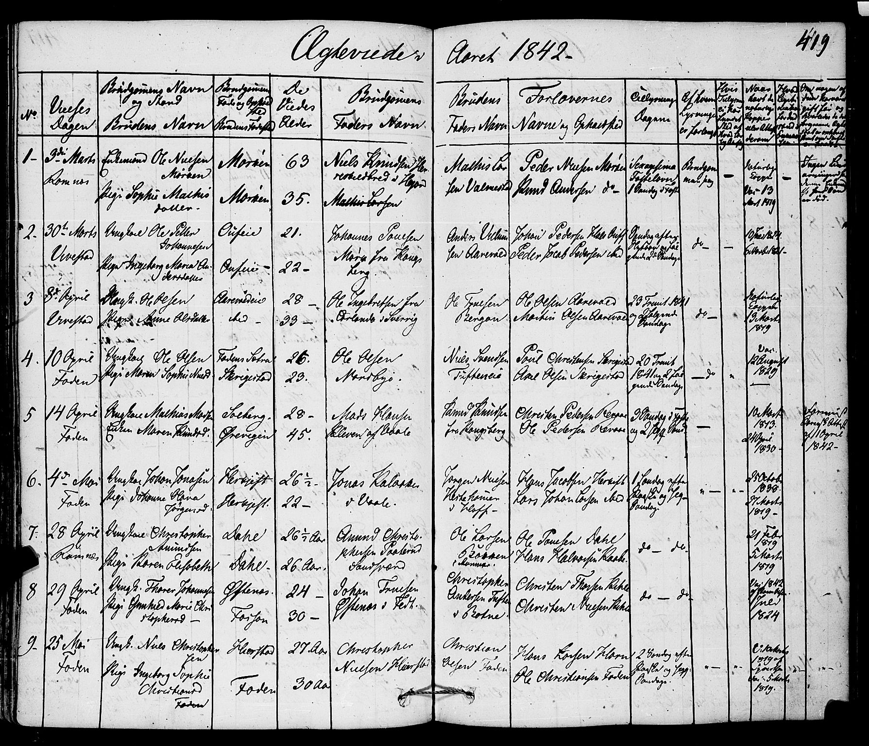 Ramnes kirkebøker, AV/SAKO-A-314/F/Fa/L0005: Parish register (official) no. I 5, 1841-1861, p. 418-419