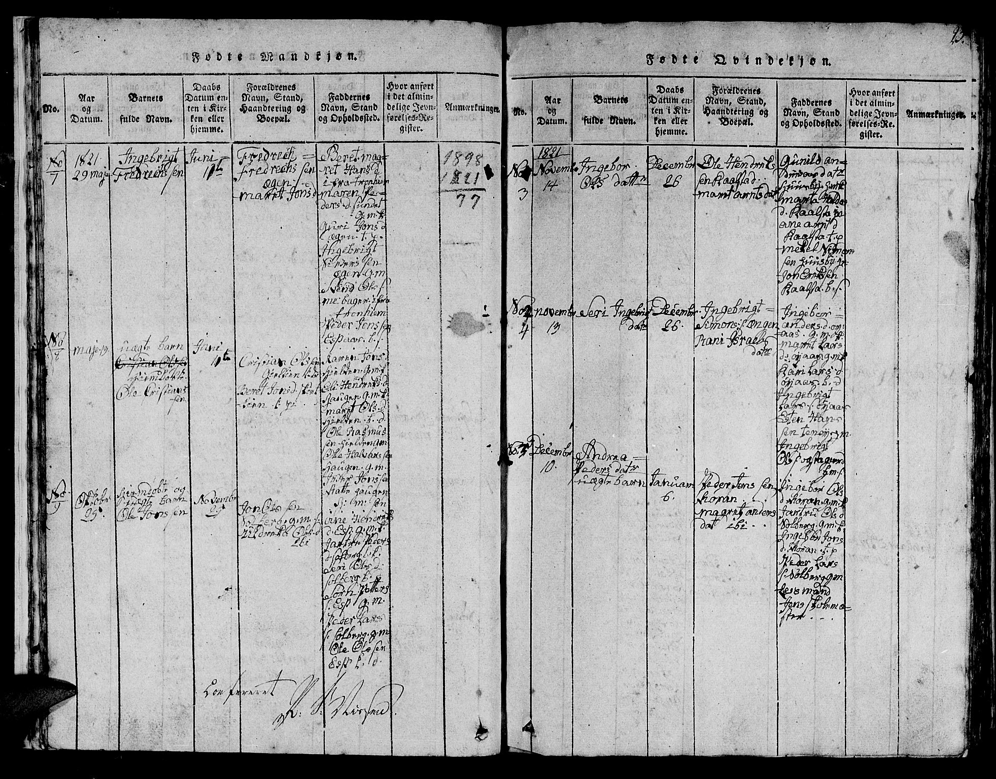 Ministerialprotokoller, klokkerbøker og fødselsregistre - Sør-Trøndelag, SAT/A-1456/613/L0393: Parish register (copy) no. 613C01, 1816-1886, p. 23