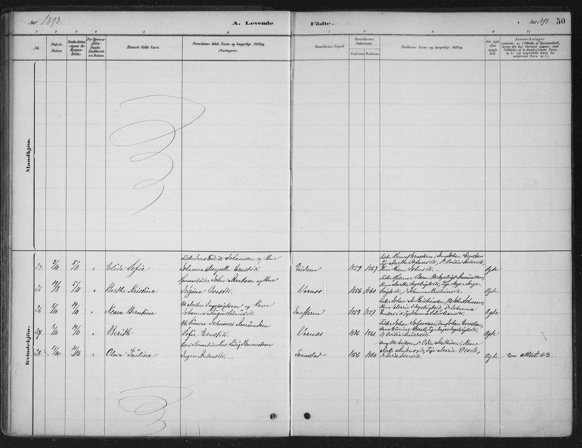 Ministerialprotokoller, klokkerbøker og fødselsregistre - Sør-Trøndelag, SAT/A-1456/662/L0755: Parish register (official) no. 662A01, 1879-1905, p. 50