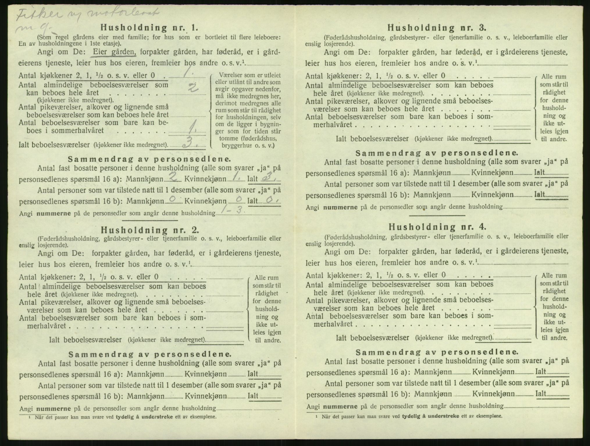 SAT, 1920 census for Sande (MR), 1920, p. 453