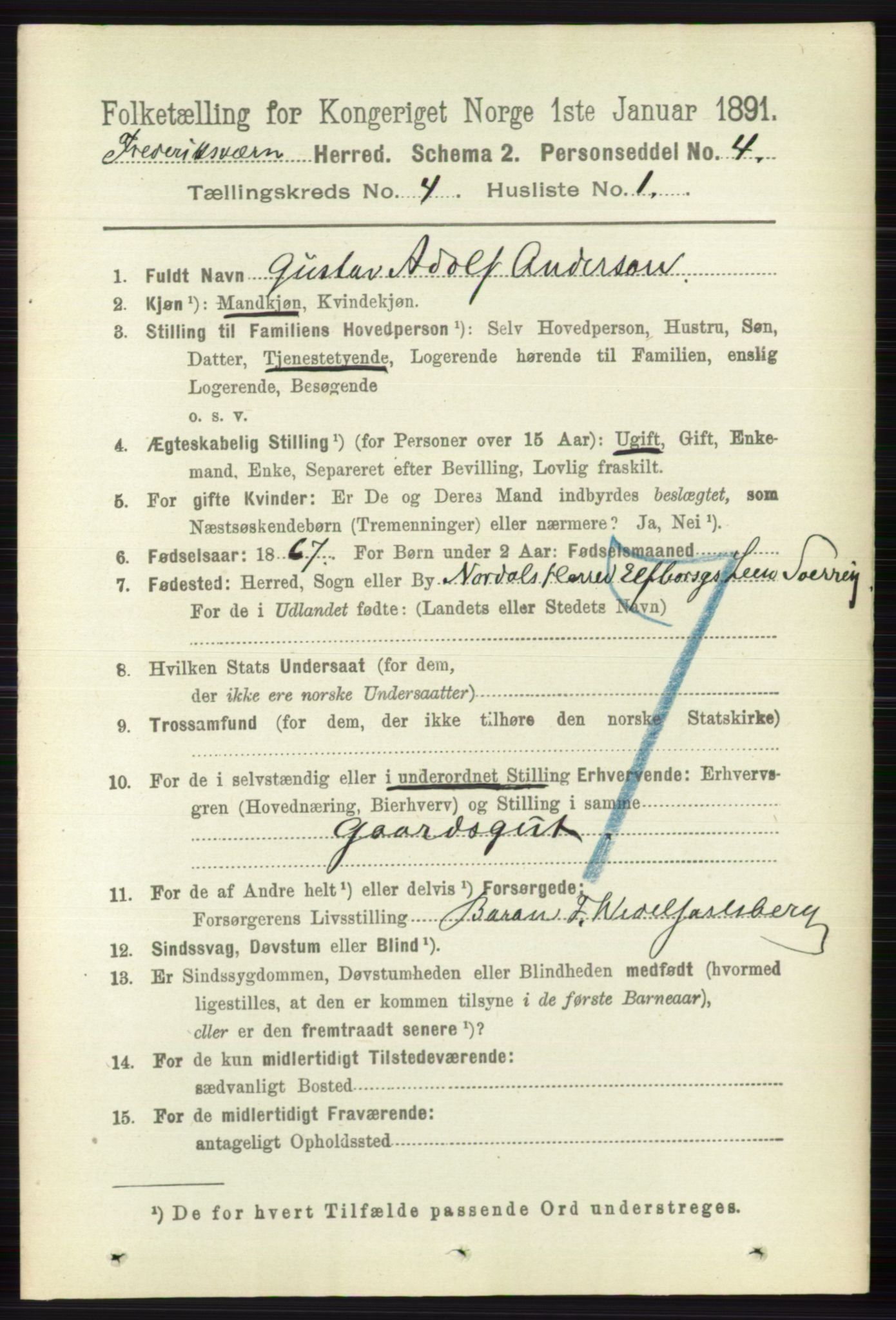 RA, 1891 census for 0798 Fredriksvern, 1891, p. 715