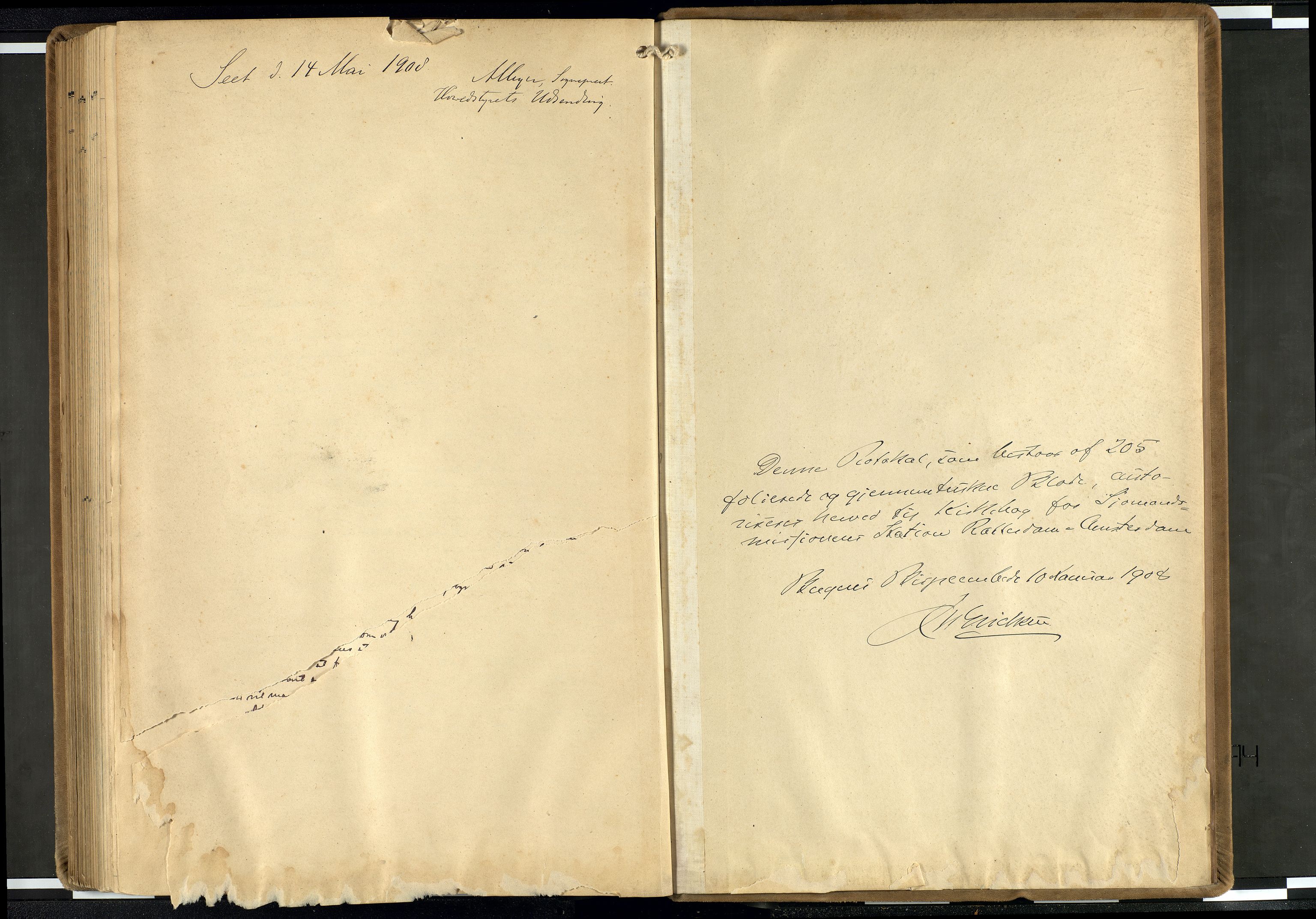Den norske sjømannsmisjon i utlandet/Hollandske havner (Amsterdam-Rotterdam-Europort), AV/SAB-SAB/PA-0106/H/Ha/Haa/L0003: Parish register (official) no. A 3, 1908-1927