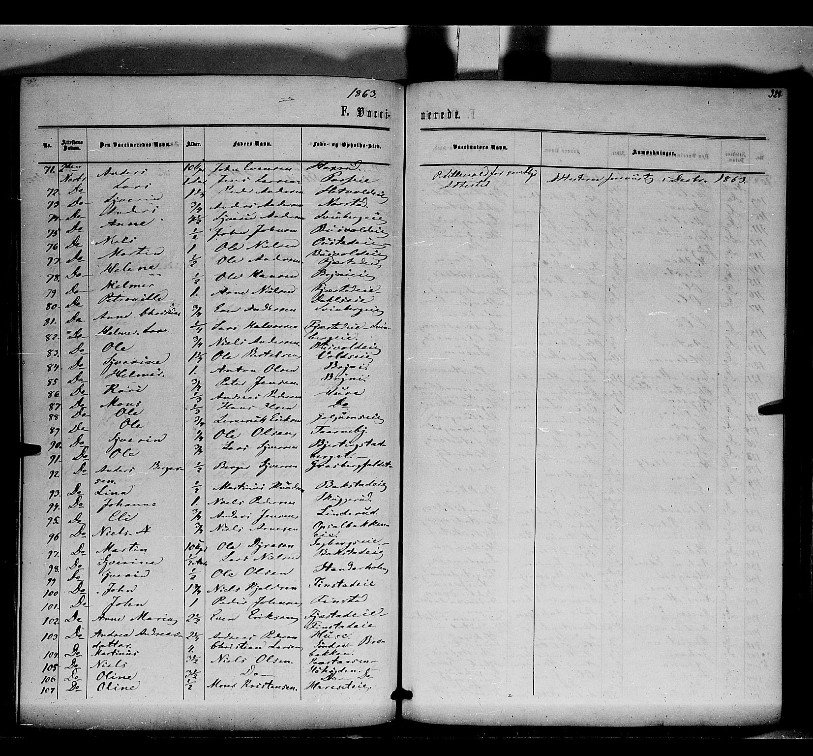 Romedal prestekontor, SAH/PREST-004/K/L0005: Parish register (official) no. 5, 1862-1874, p. 328