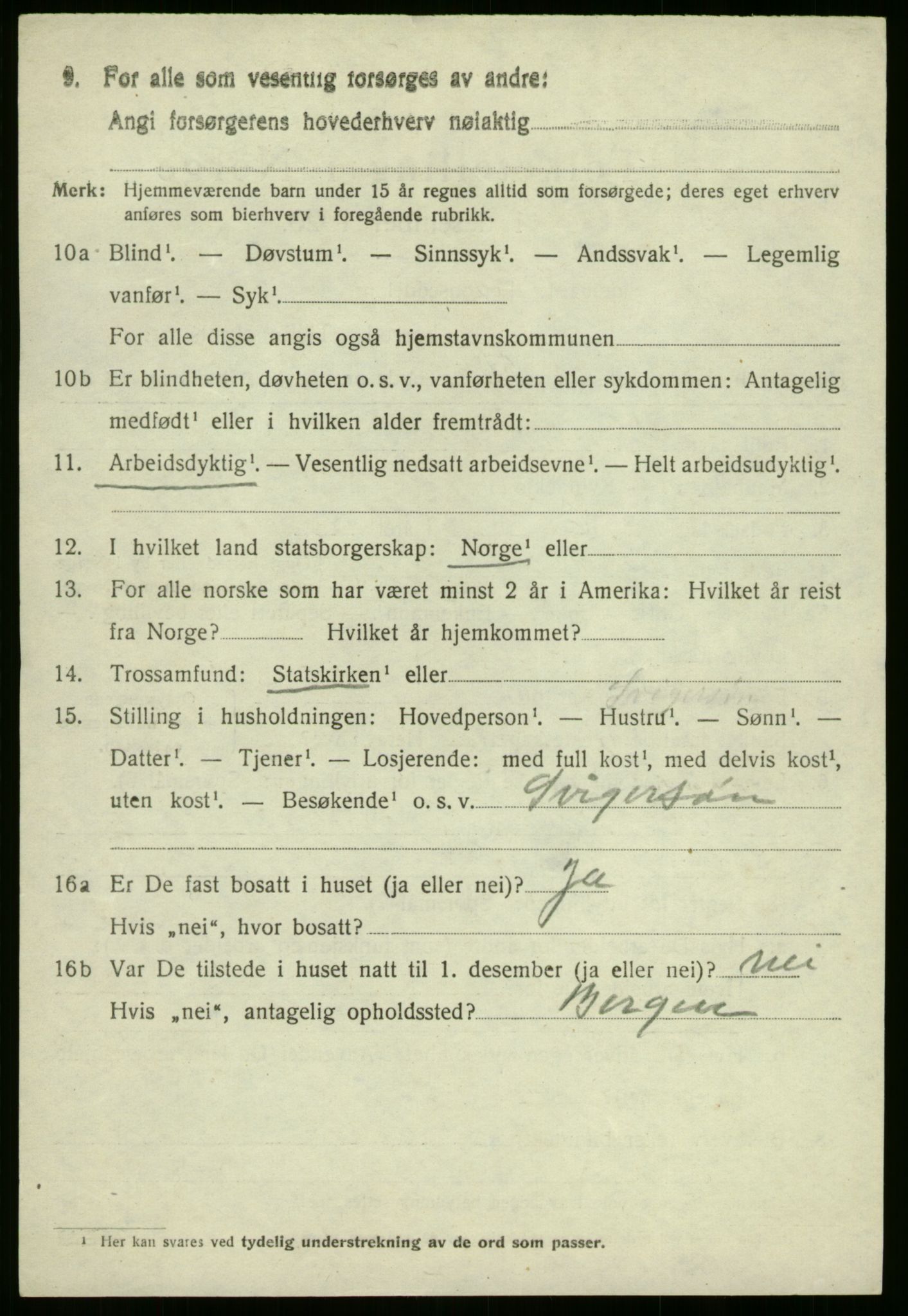 SAB, 1920 census for Vevring, 1920, p. 673