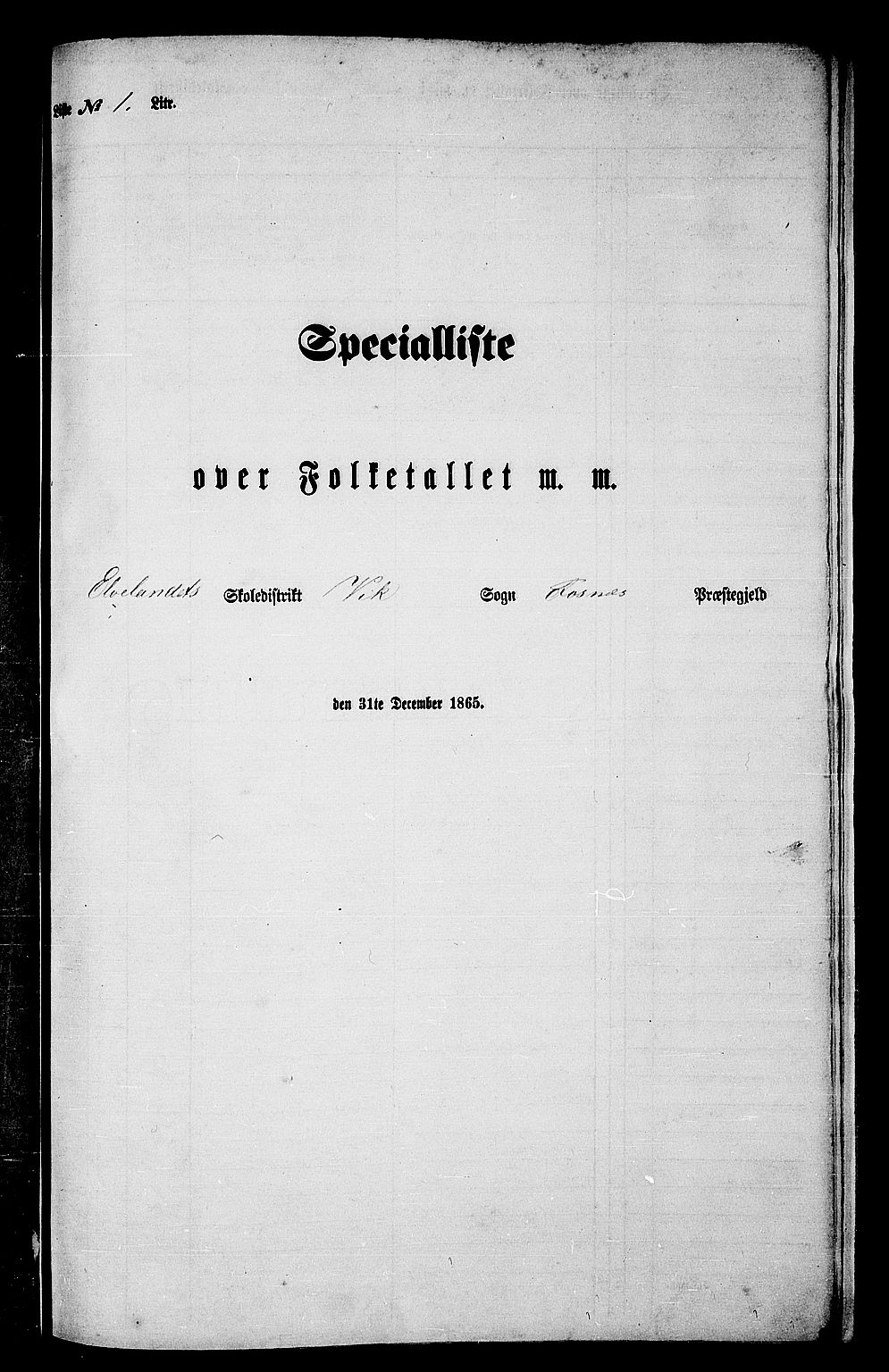 RA, 1865 census for Fosnes, 1865, p. 10