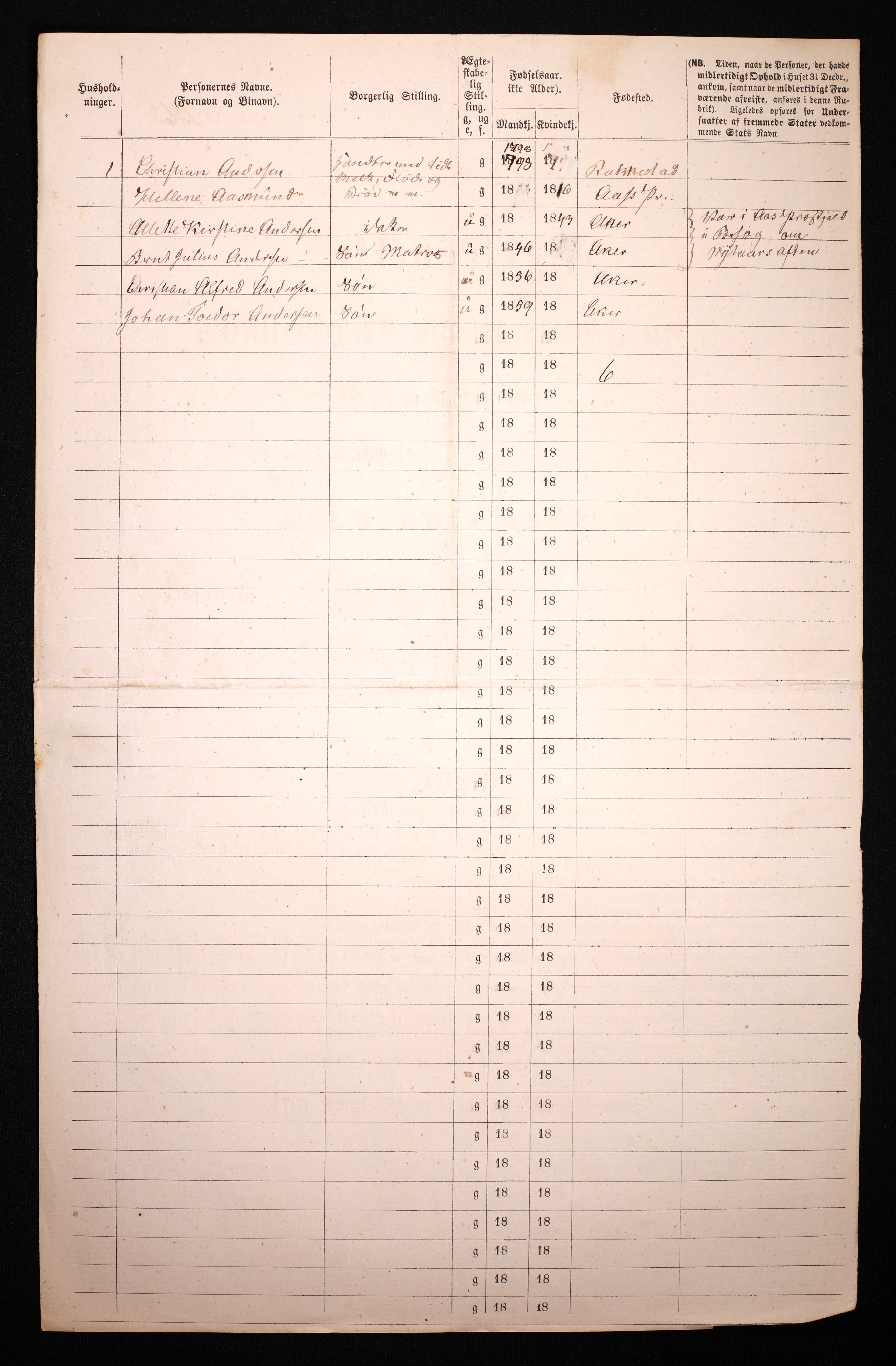 RA, 1870 census for 0301 Kristiania, 1870, p. 3556