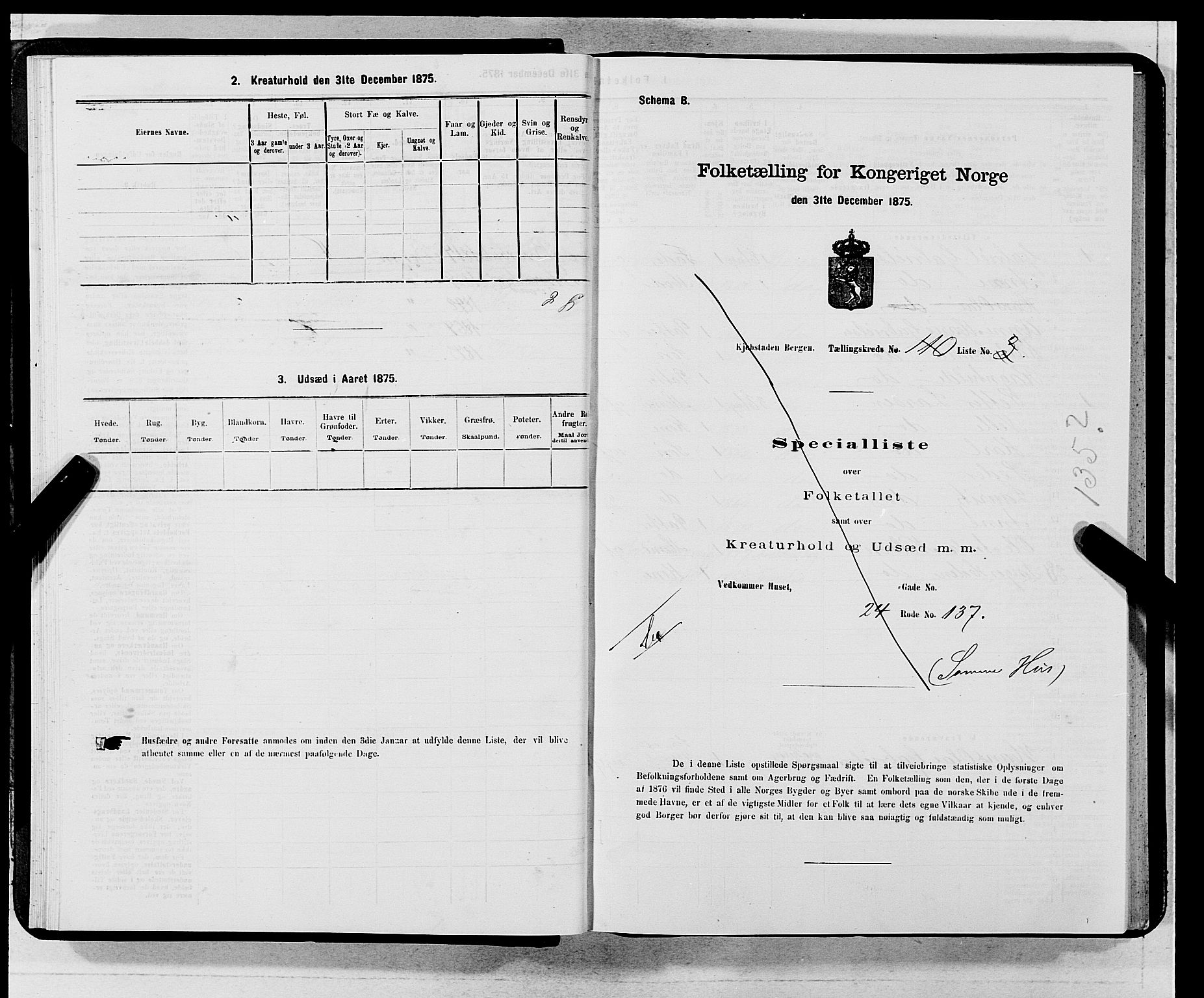 SAB, 1875 census for 1301 Bergen, 1875, p. 5974