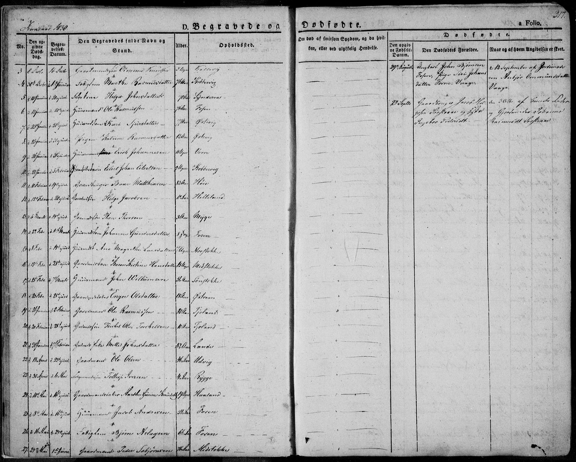 Avaldsnes sokneprestkontor, SAST/A -101851/H/Ha/Haa/L0005: Parish register (official) no. A 5.2, 1825-1841, p. 317