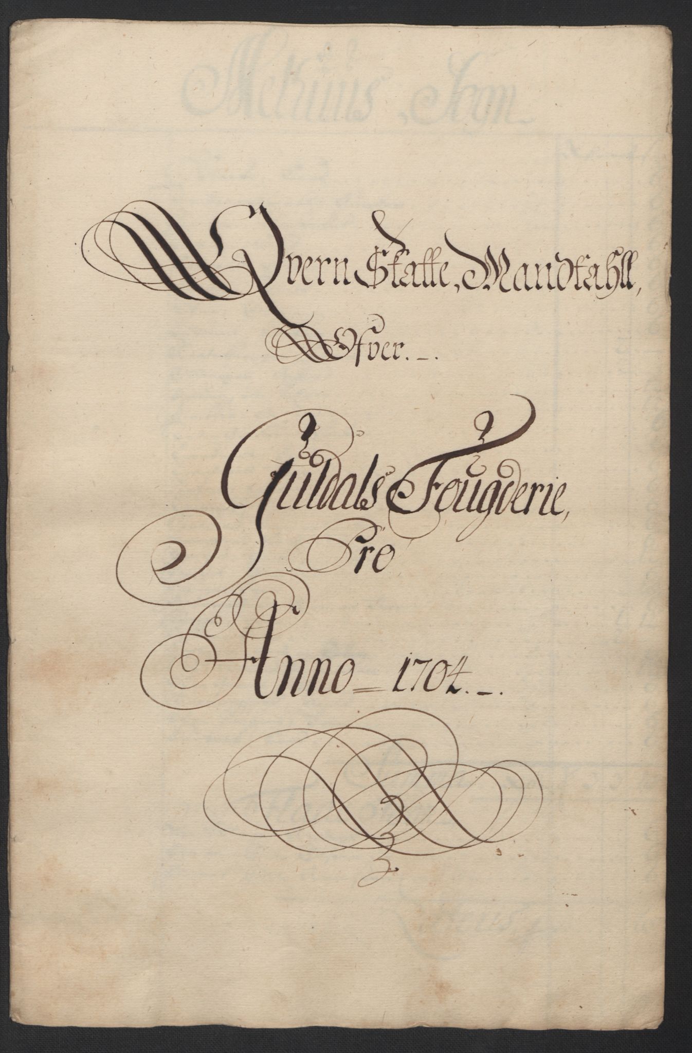 Rentekammeret inntil 1814, Reviderte regnskaper, Fogderegnskap, AV/RA-EA-4092/R60/L3954: Fogderegnskap Orkdal og Gauldal, 1704, p. 340