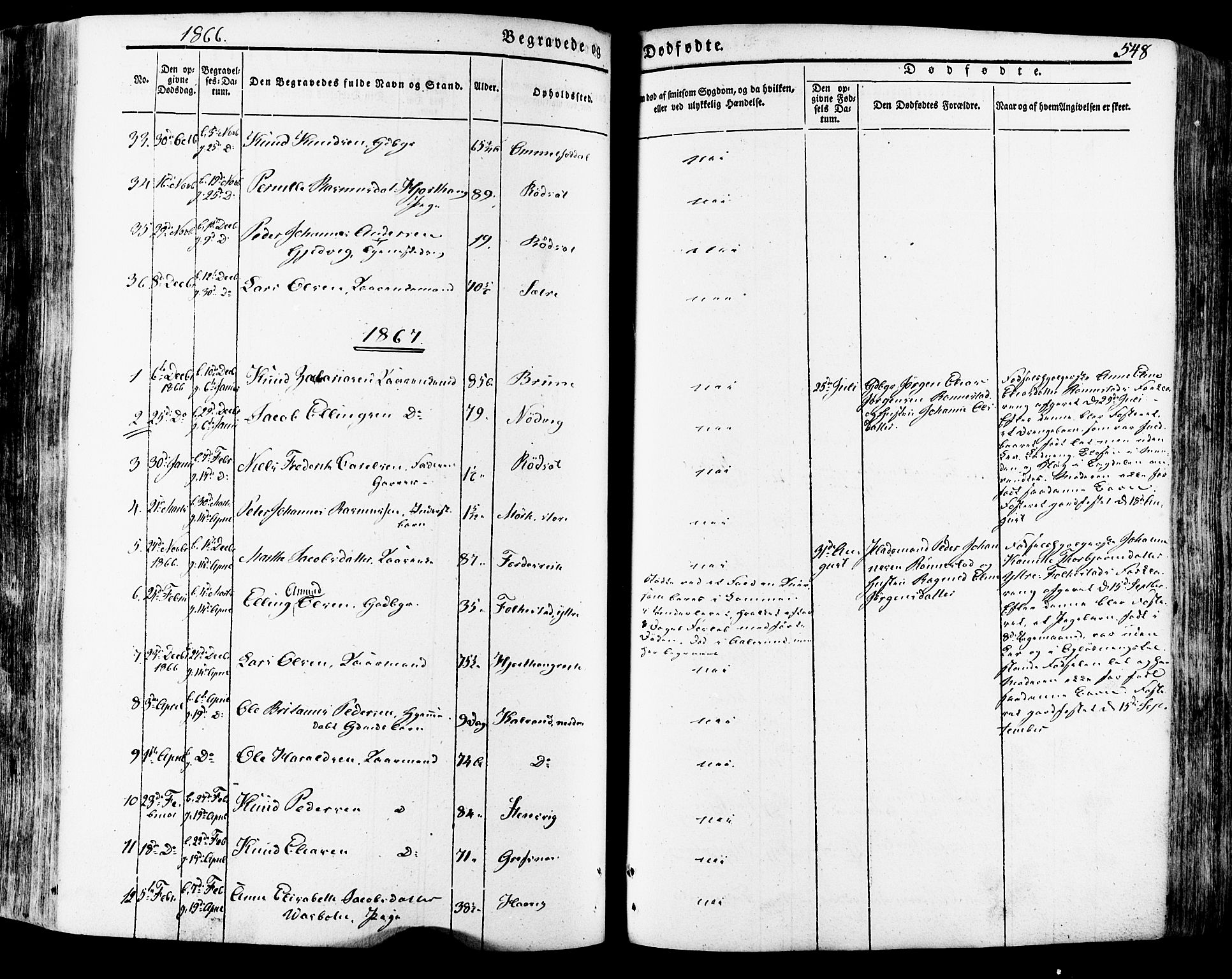 Ministerialprotokoller, klokkerbøker og fødselsregistre - Møre og Romsdal, SAT/A-1454/511/L0140: Parish register (official) no. 511A07, 1851-1878, p. 548