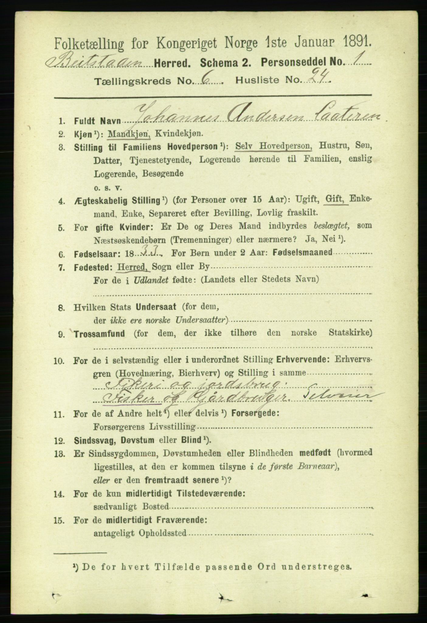 RA, 1891 census for 1727 Beitstad, 1891, p. 1670