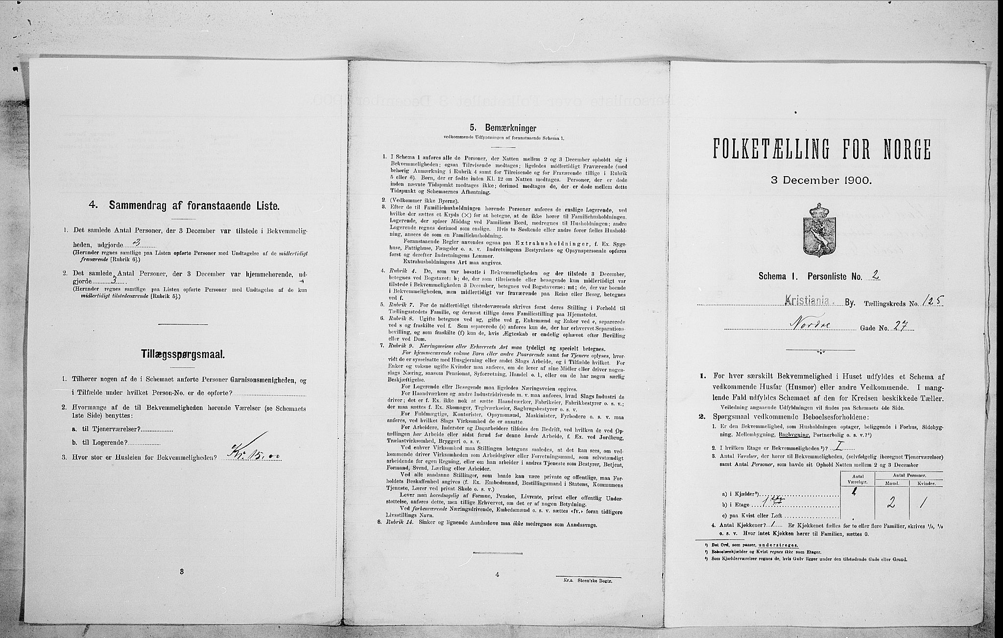 SAO, 1900 census for Kristiania, 1900, p. 66457