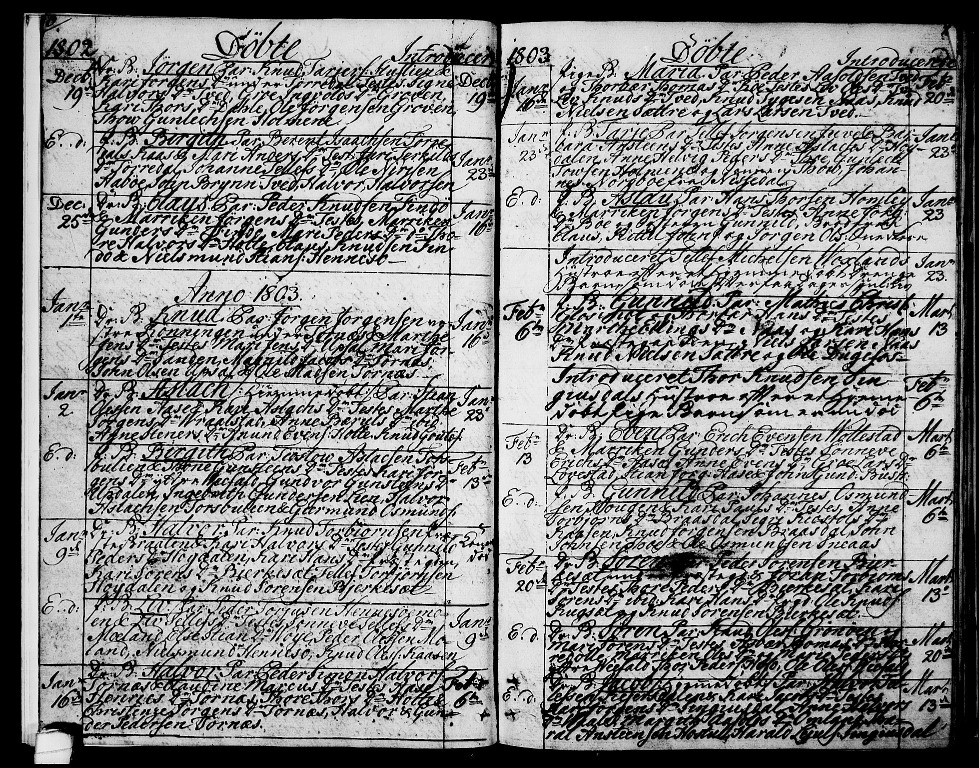 Drangedal kirkebøker, SAKO/A-258/F/Fa/L0004: Parish register (official) no. 4, 1802-1814, p. 6-7