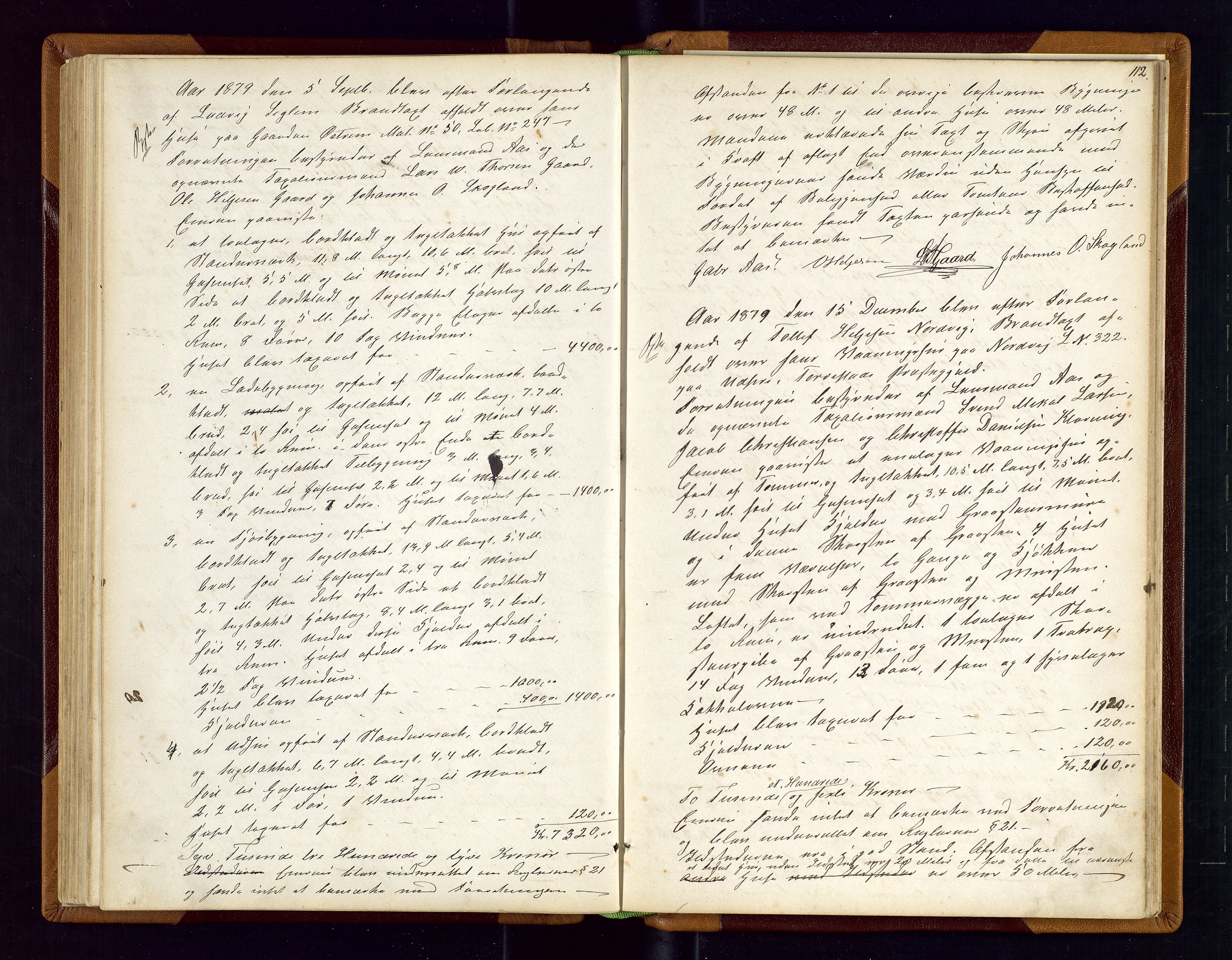 Torvestad lensmannskontor, AV/SAST-A-100307/1/Goa/L0001: "Brandtaxationsprotokol for Torvestad Thinglag", 1867-1883, p. 111b-112a