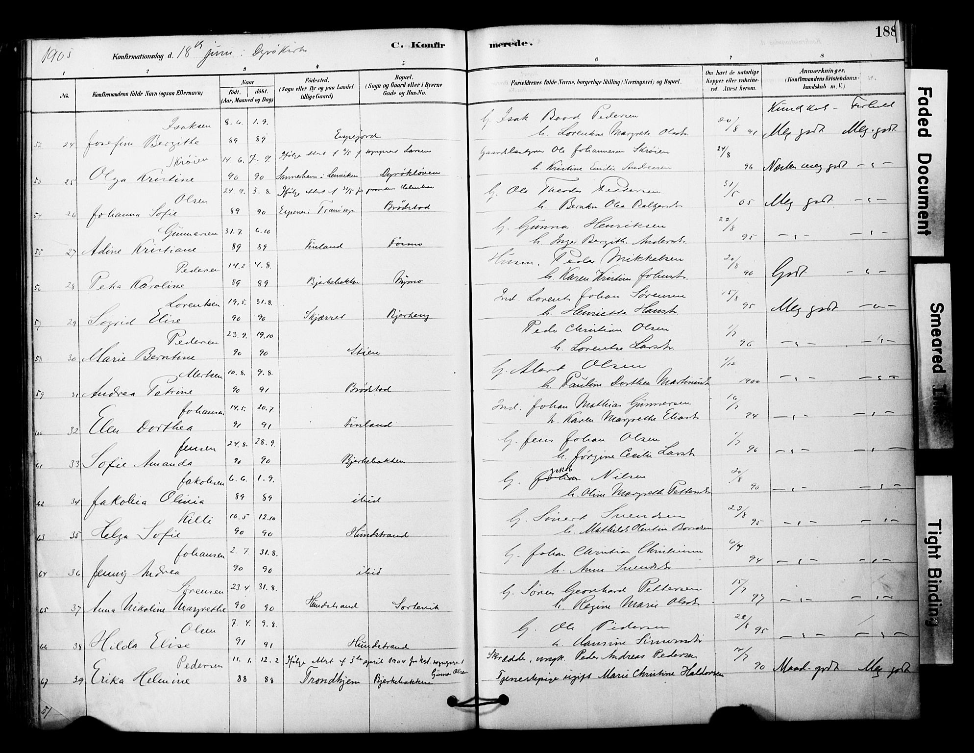 Tranøy sokneprestkontor, SATØ/S-1313/I/Ia/Iaa/L0011kirke: Parish register (official) no. 11, 1878-1904, p. 188