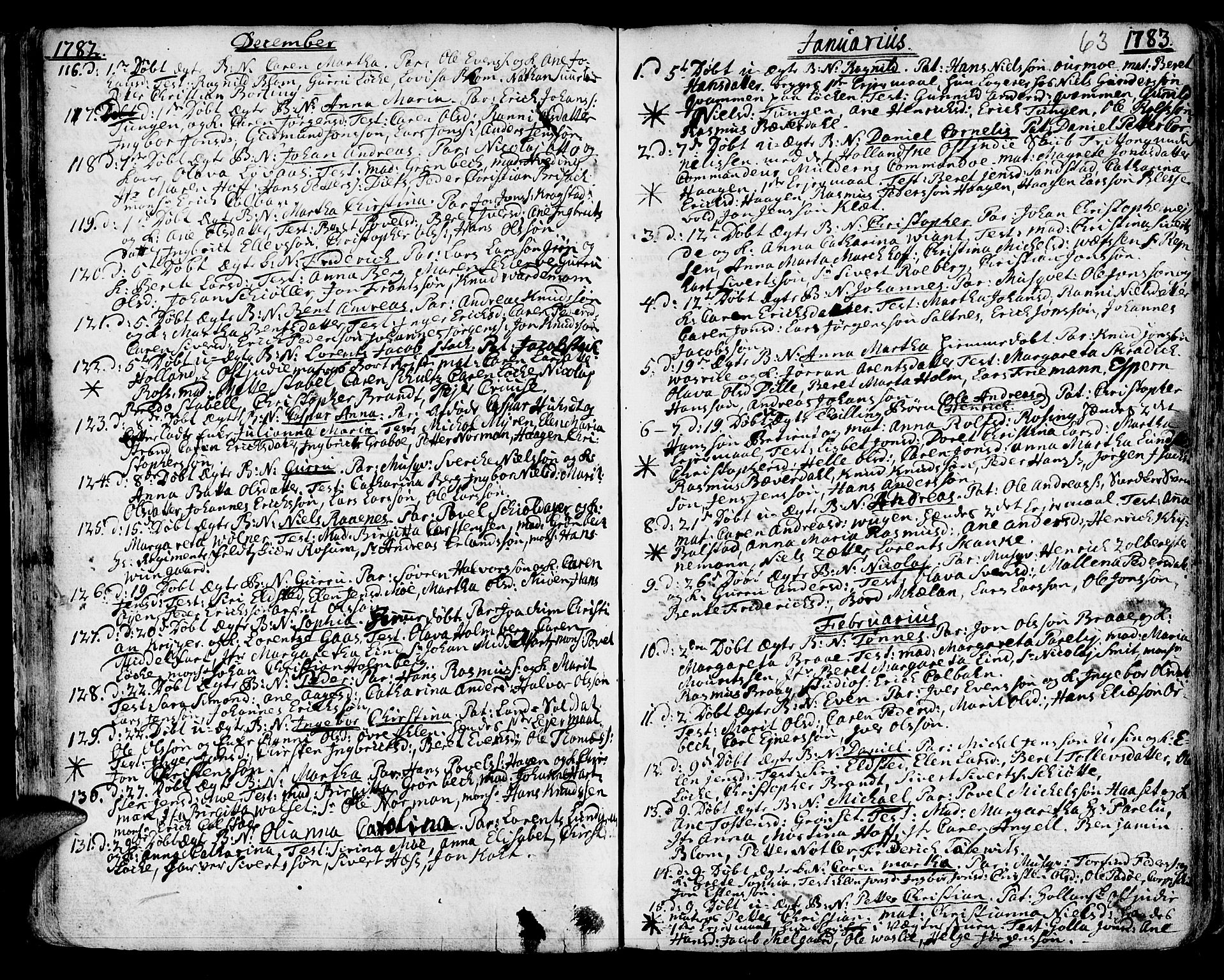 Ministerialprotokoller, klokkerbøker og fødselsregistre - Sør-Trøndelag, SAT/A-1456/601/L0039: Parish register (official) no. 601A07, 1770-1819, p. 63
