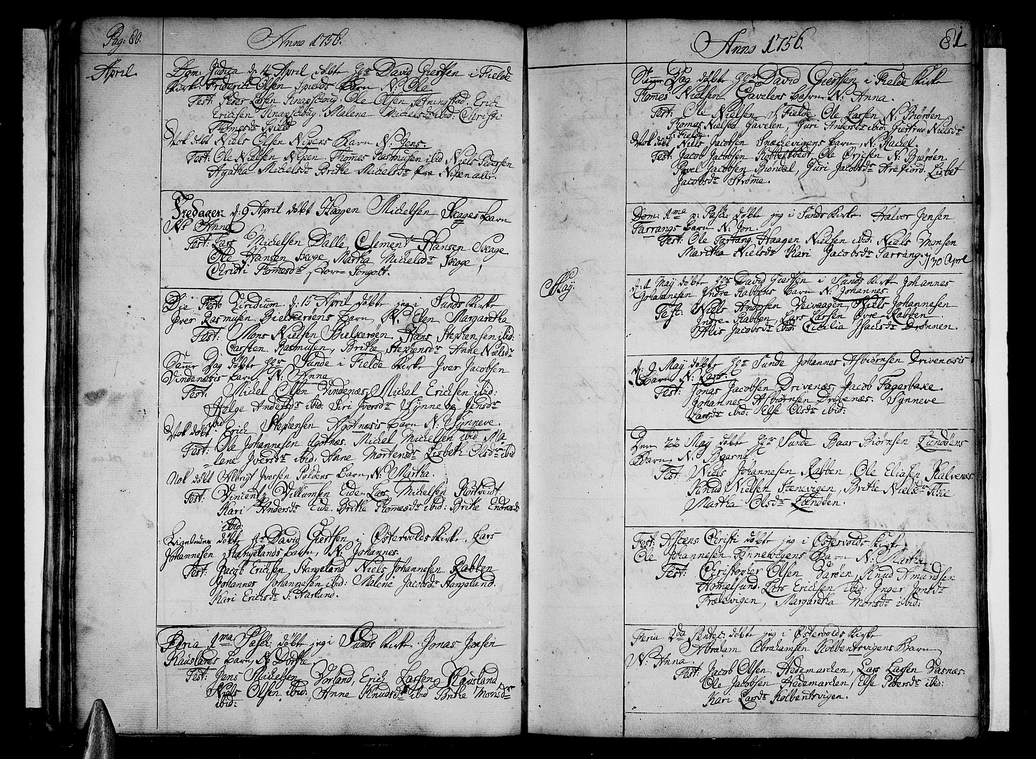 Sund sokneprestembete, SAB/A-99930: Parish register (official) no. A 4, 1748-1769, p. 80-81