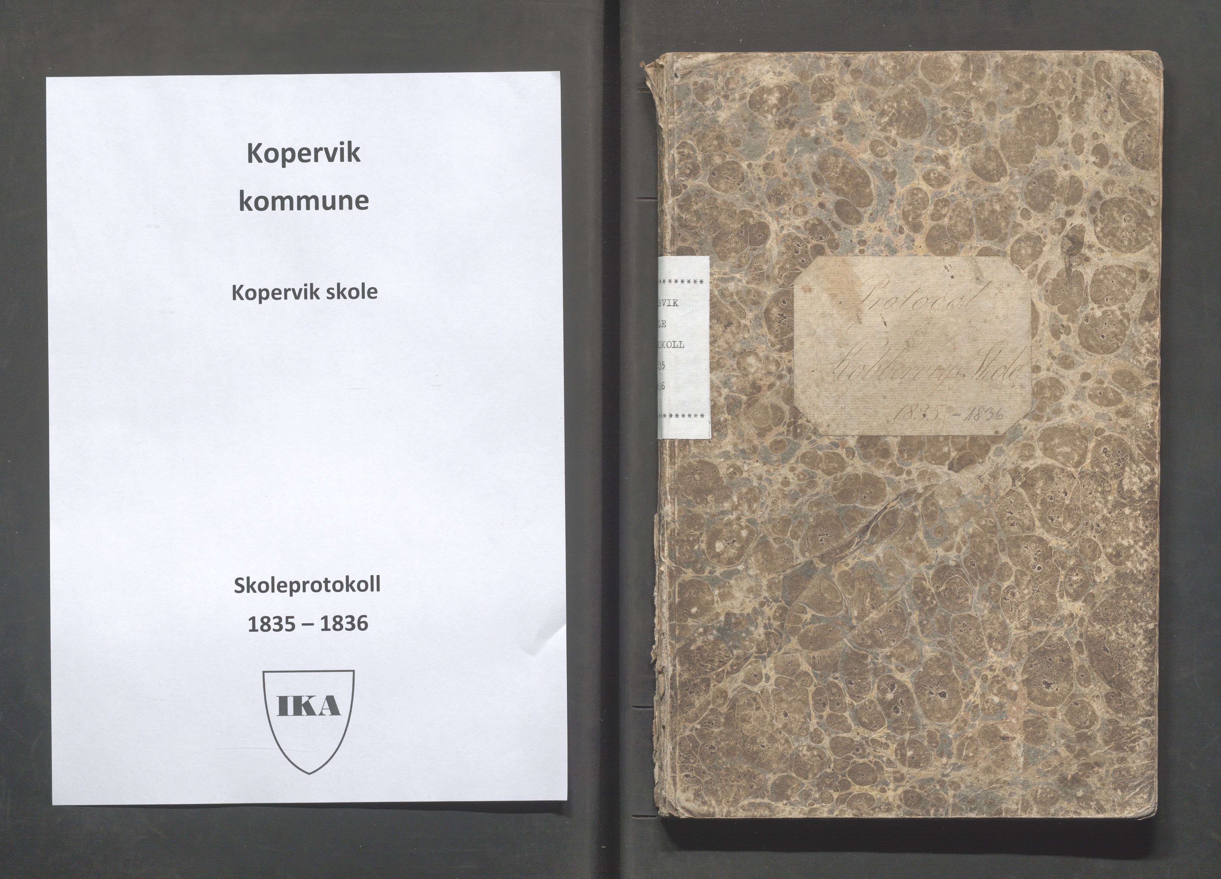 Kopervik Kommune - Kopervik skole, IKAR/K-102472/H/L0003: Skoleprotokoll, 1835-1836, p. 1