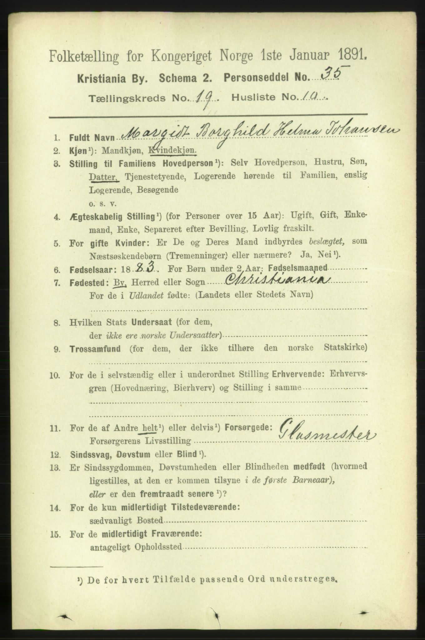 RA, 1891 census for 0301 Kristiania, 1891, p. 9756