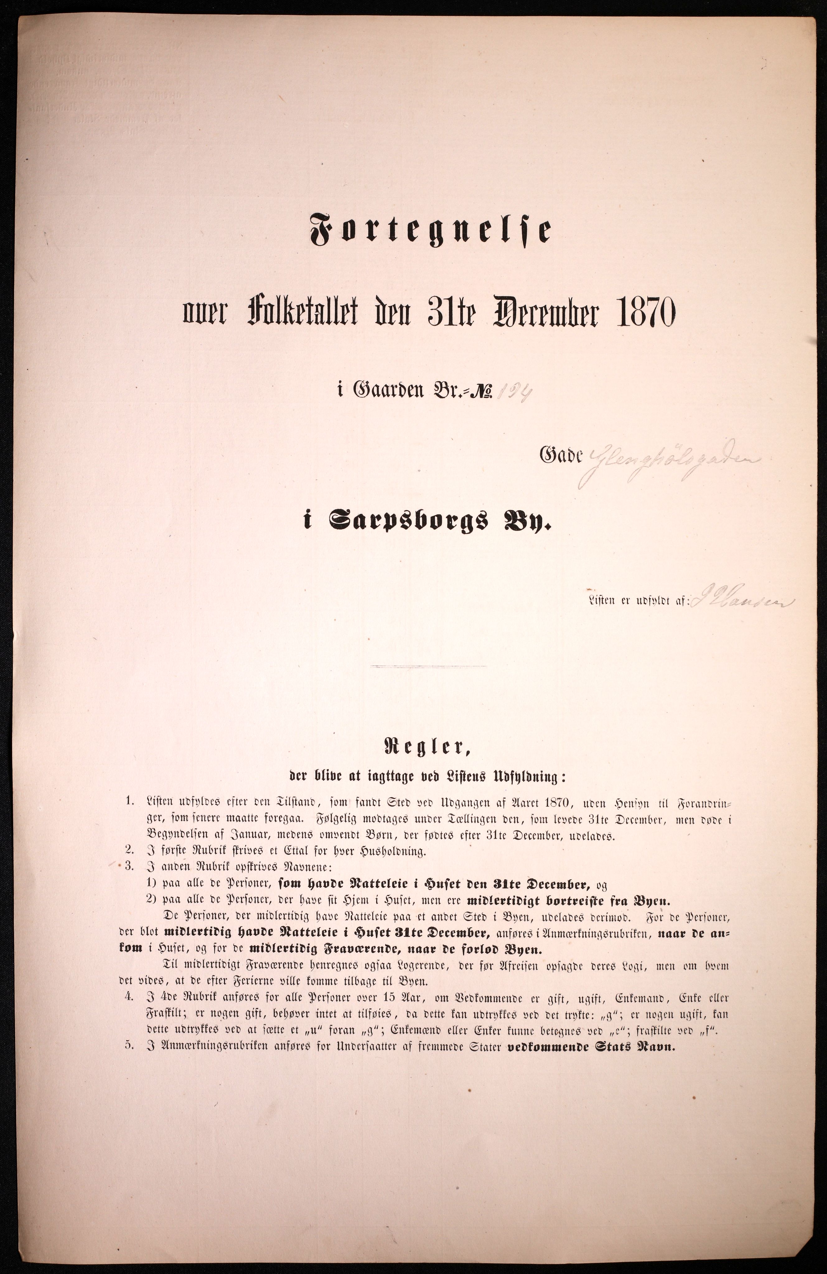 RA, 1870 census for 0102 Sarpsborg, 1870, p. 55