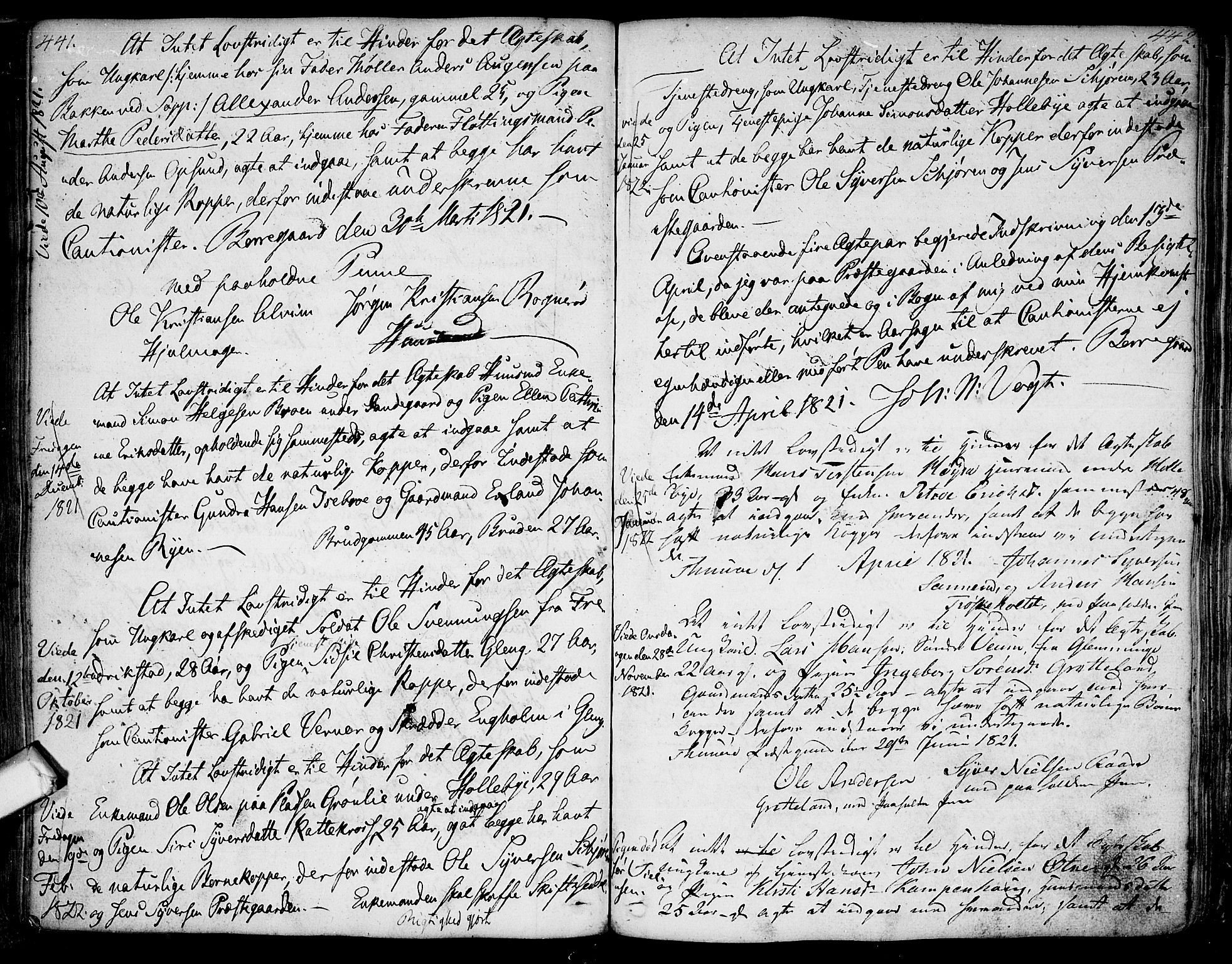 Tune prestekontor Kirkebøker, AV/SAO-A-2007/F/Fa/L0004: Parish register (official) no. 4, 1797-1815, p. 441-442