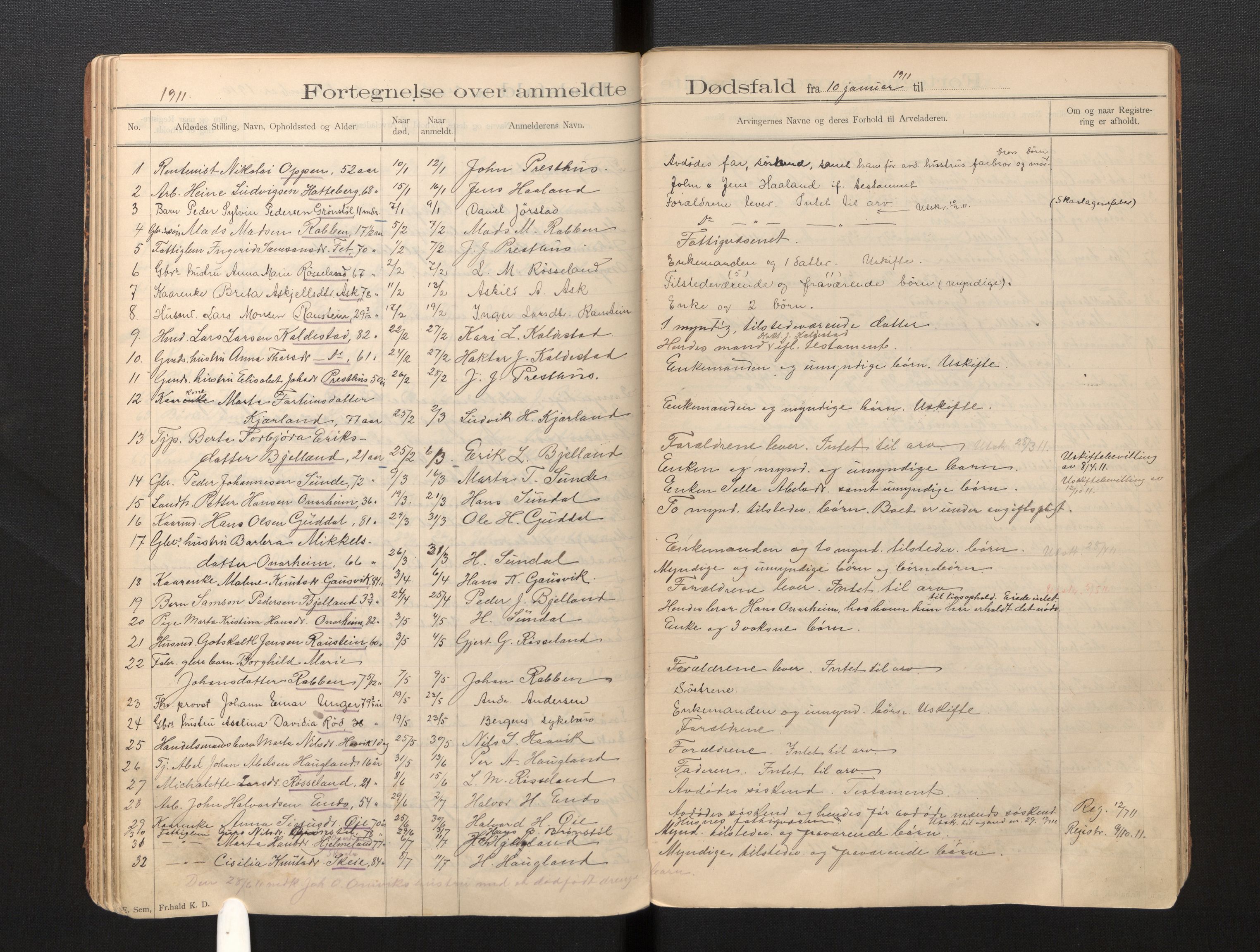 Lensmannen i Kvinnherad, AV/SAB-A-33301/1/0006/L0003: Dødsfallprotokoll, 1892-1927