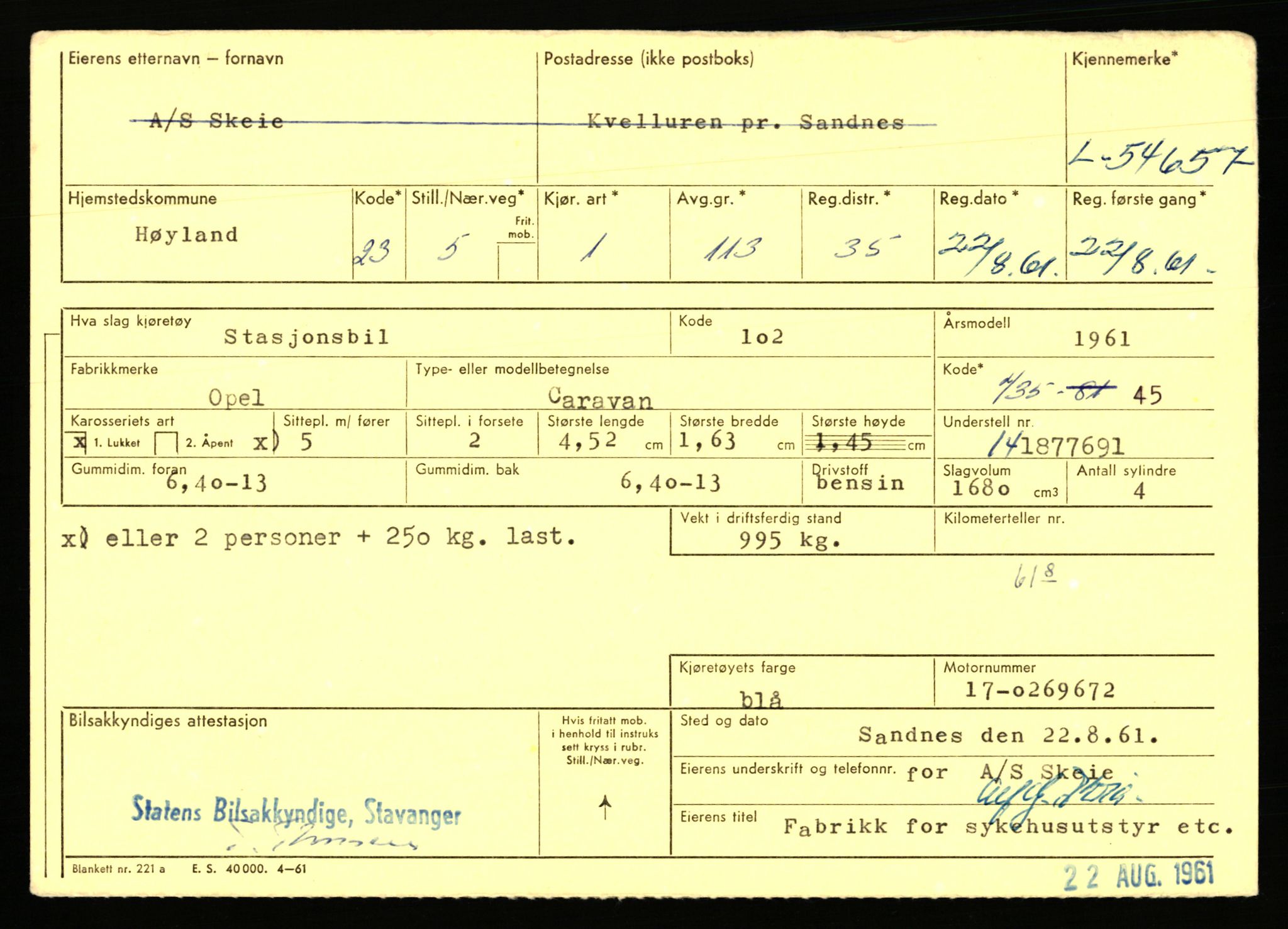 Stavanger trafikkstasjon, SAST/A-101942/0/F/L0054: L-54200 - L-55699, 1930-1971, p. 979