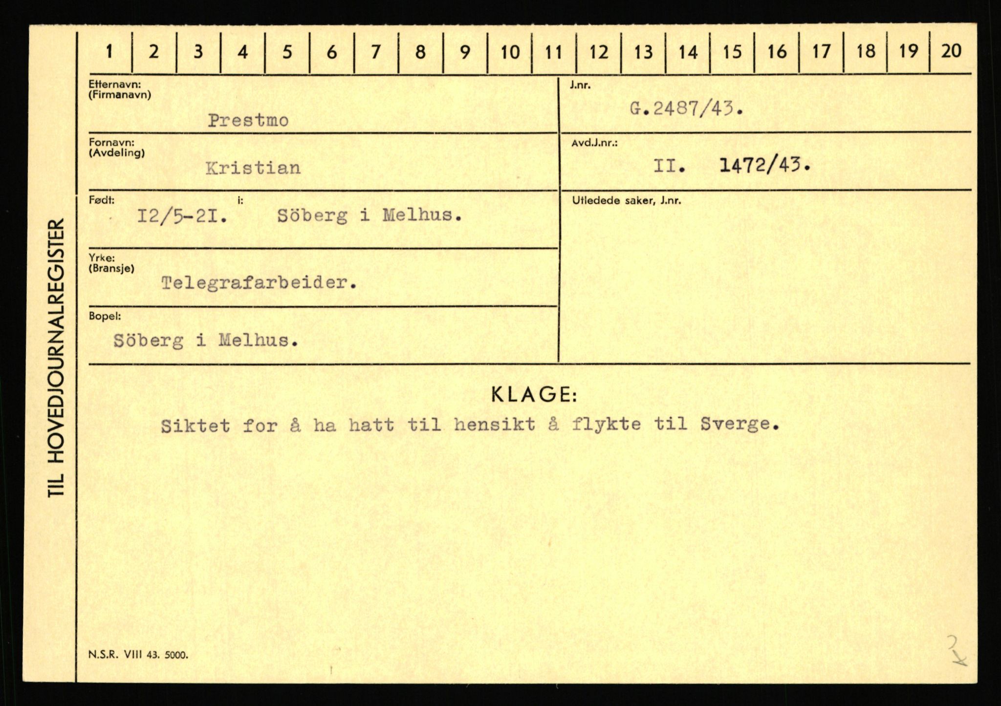 Statspolitiet - Hovedkontoret / Osloavdelingen, AV/RA-S-1329/C/Ca/L0012: Oanæs - Quistgaard	, 1943-1945, p. 4815