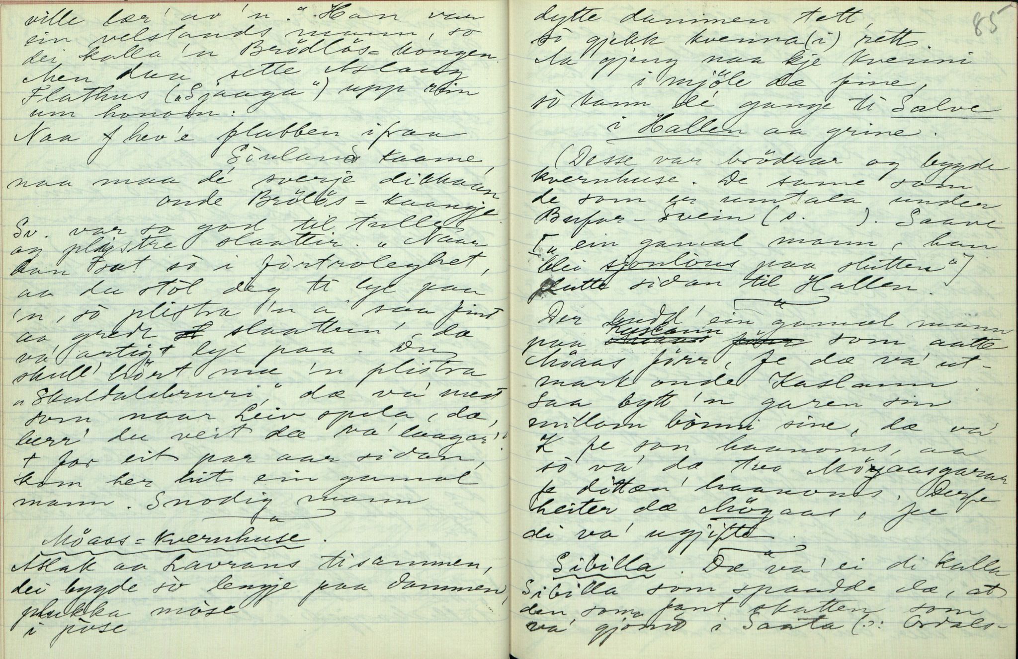Rikard Berge, TEMU/TGM-A-1003/F/L0003/0020: 061-100 Innholdslister / 79 Seljord, 1910, p. 84-85