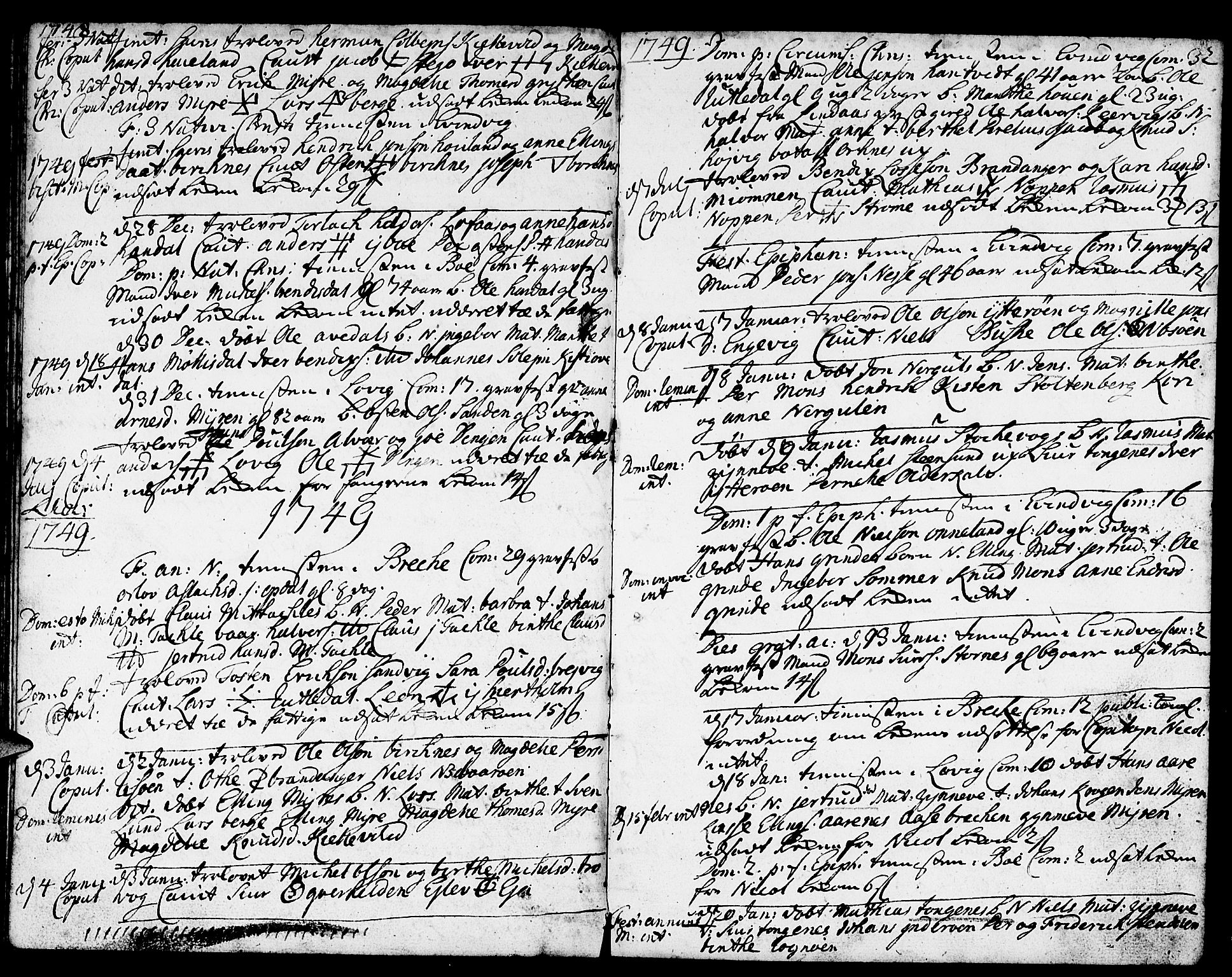 Gulen sokneprestembete, SAB/A-80201/H/Haa/Haaa/L0011: Parish register (official) no. A 11, 1736-1749, p. 72