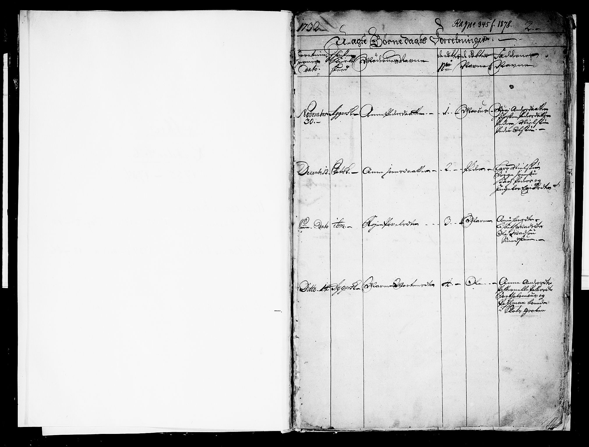 Aker prestekontor kirkebøker, AV/SAO-A-10861/F/L0006: Parish register (official) no. 6, 1732-1734, p. 1-2
