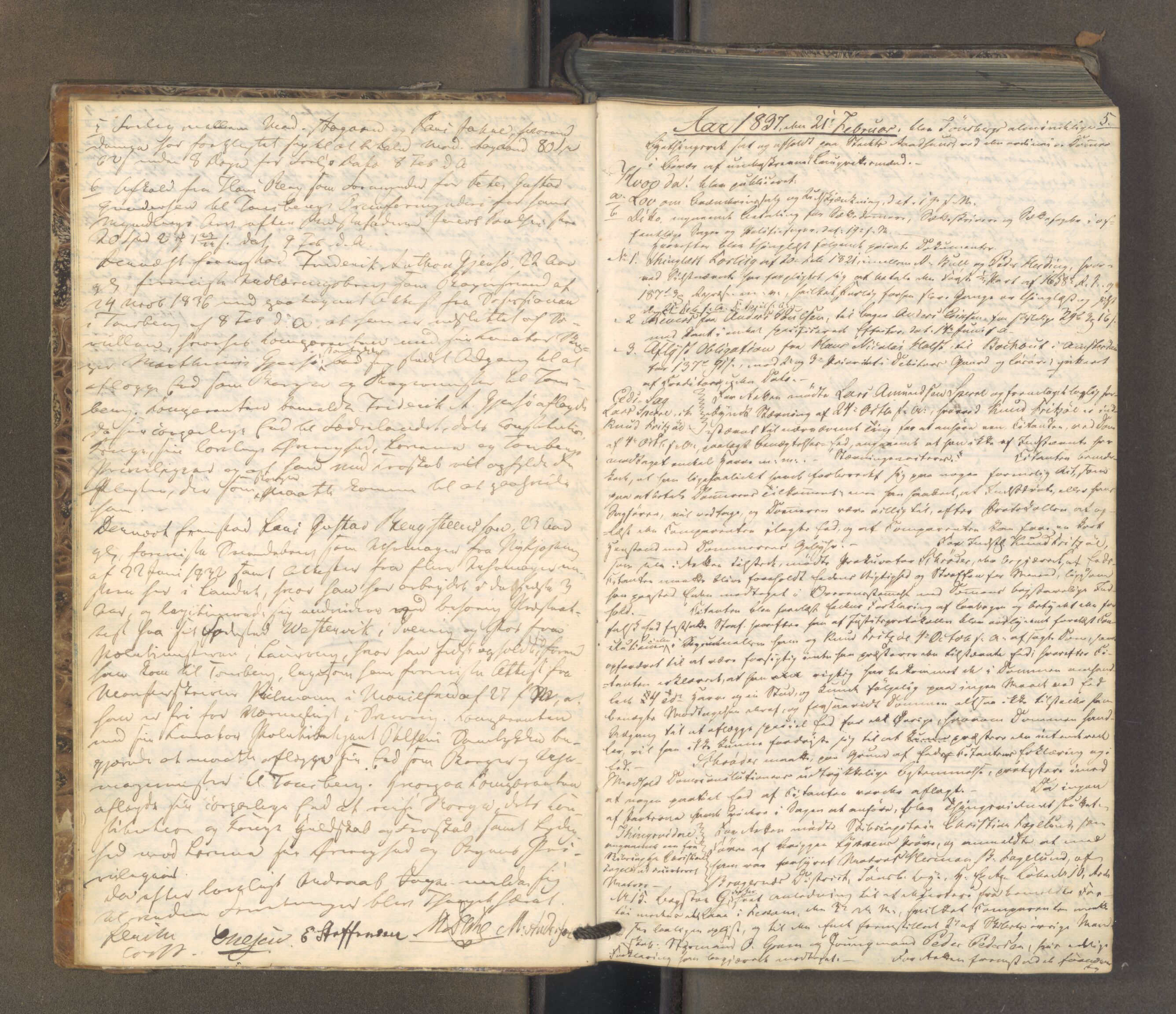 Tønsberg byfogd, AV/SAKO-A-224/F/Fa/L0025: Tingbok, 1836-1851, p. 4b-5a