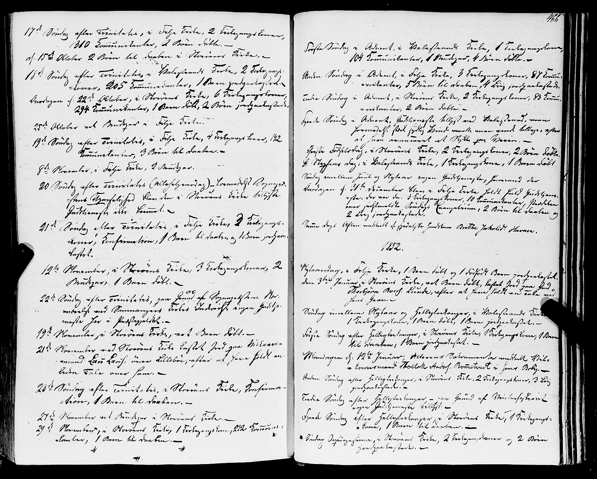 Stord sokneprestembete, SAB/A-78201/H/Haa: Parish register (official) no. A 7, 1841-1861, p. 466