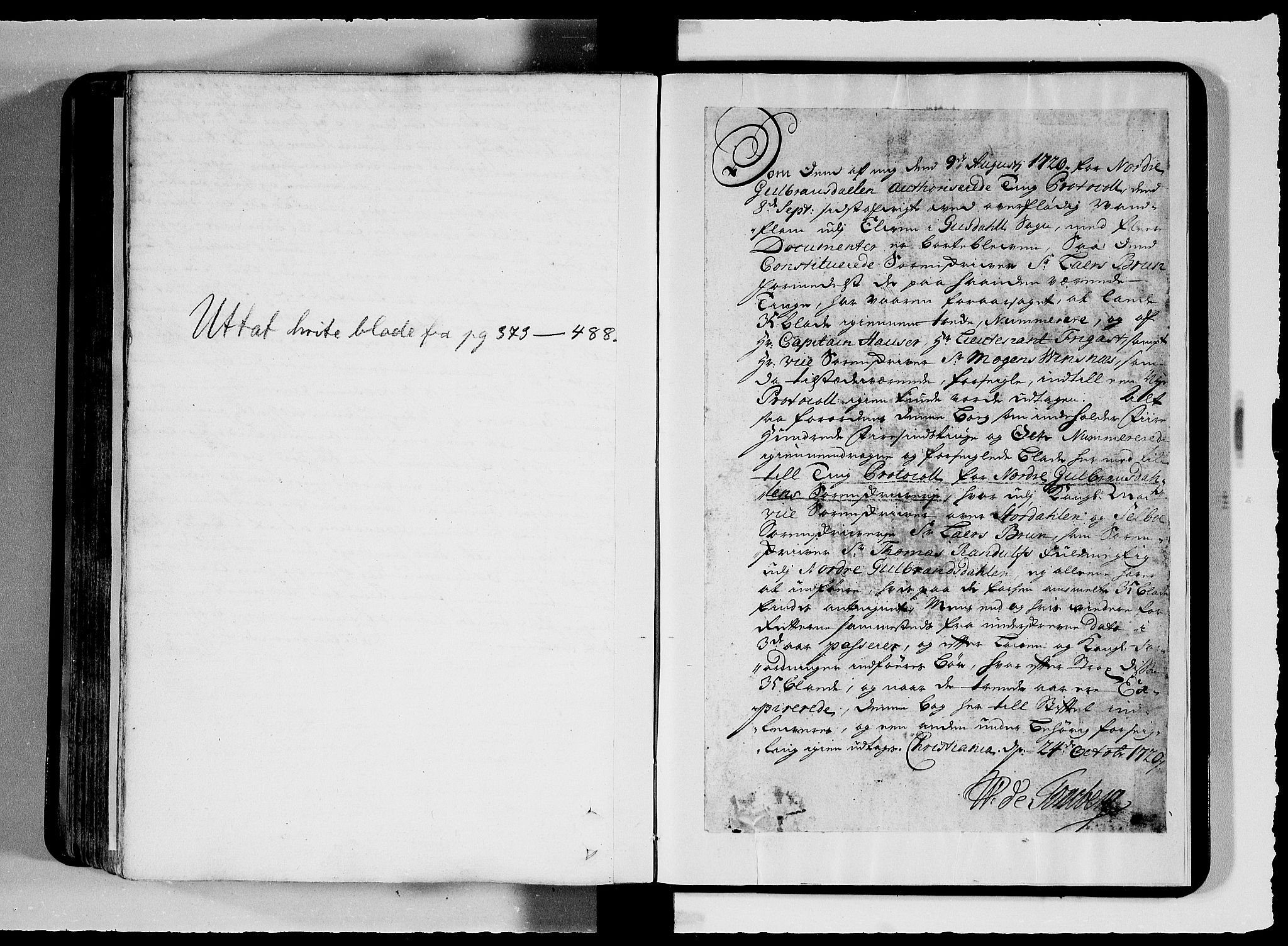 Sorenskriverier i Gudbrandsdalen, SAH/TING-036/G/Gb/Gbc/L0008/0002: Tingbok - Nord- og Sør-Gudbrandsdal / 8B, 1722-1725