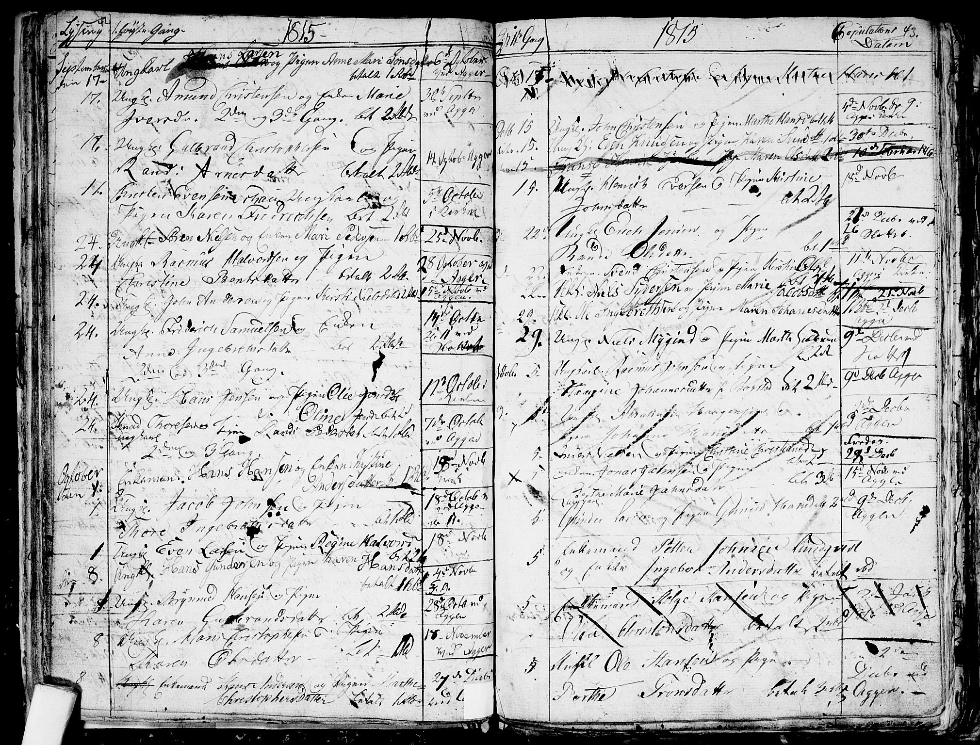 Aker prestekontor kirkebøker, AV/SAO-A-10861/G/L0001: Parish register (copy) no. 1, 1796-1826, p. 42-43