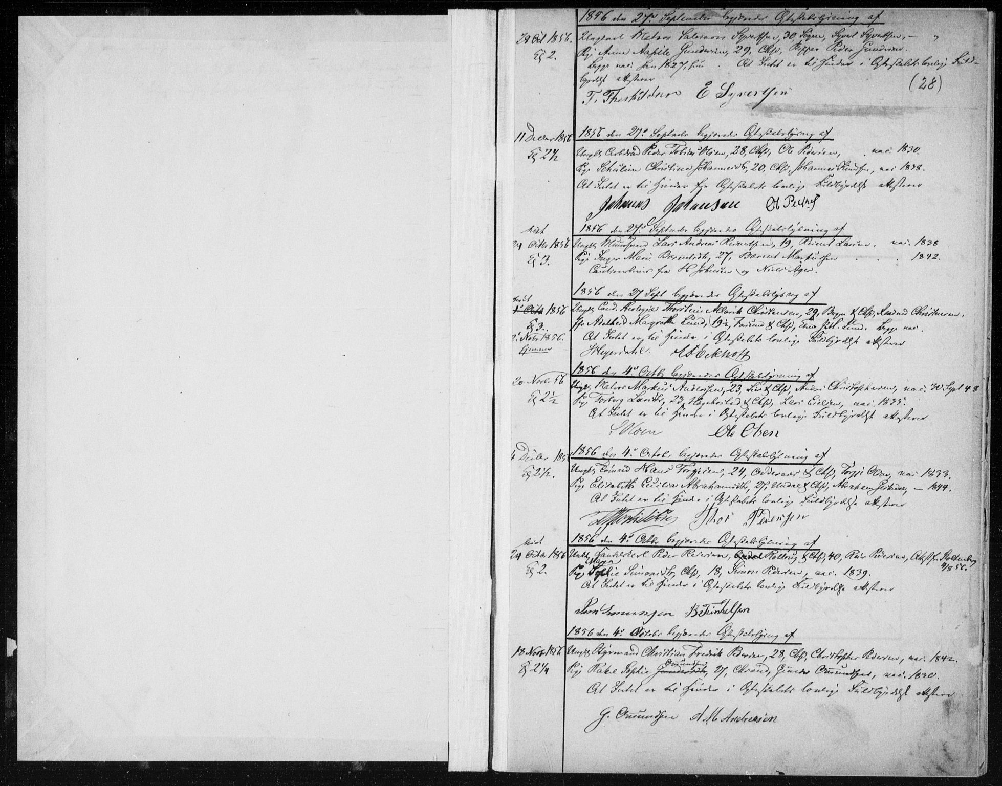 Kristiansand domprosti, SAK/1112-0006/J/Je/L0001: Banns register no. A VI 17, 1856-1866