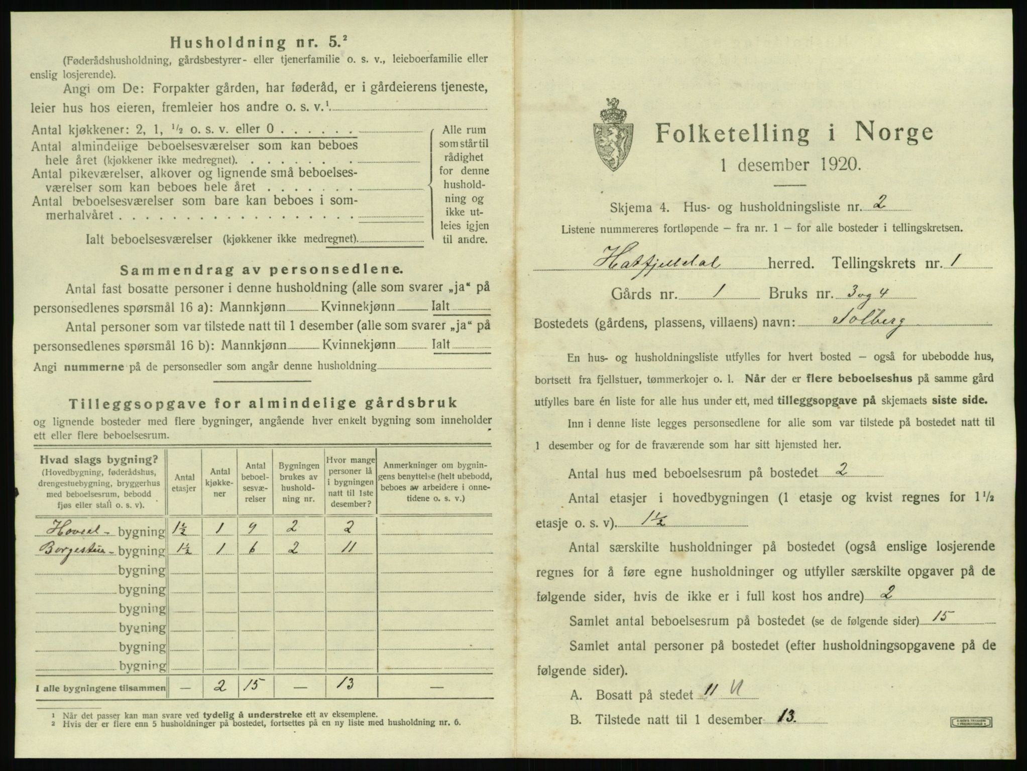 SAT, 1920 census for Hattfjelldal, 1920, p. 48