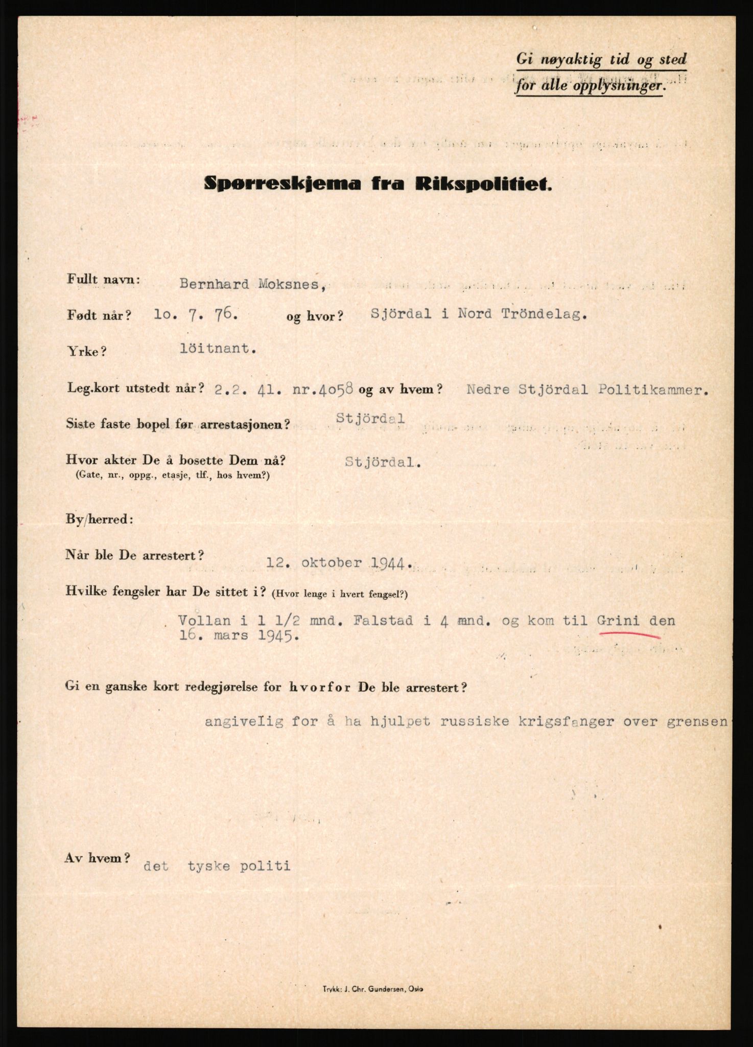 Rikspolitisjefen, AV/RA-S-1560/L/L0012: Mogensen, Øivind - Noraas, Lars, 1940-1945, p. 15