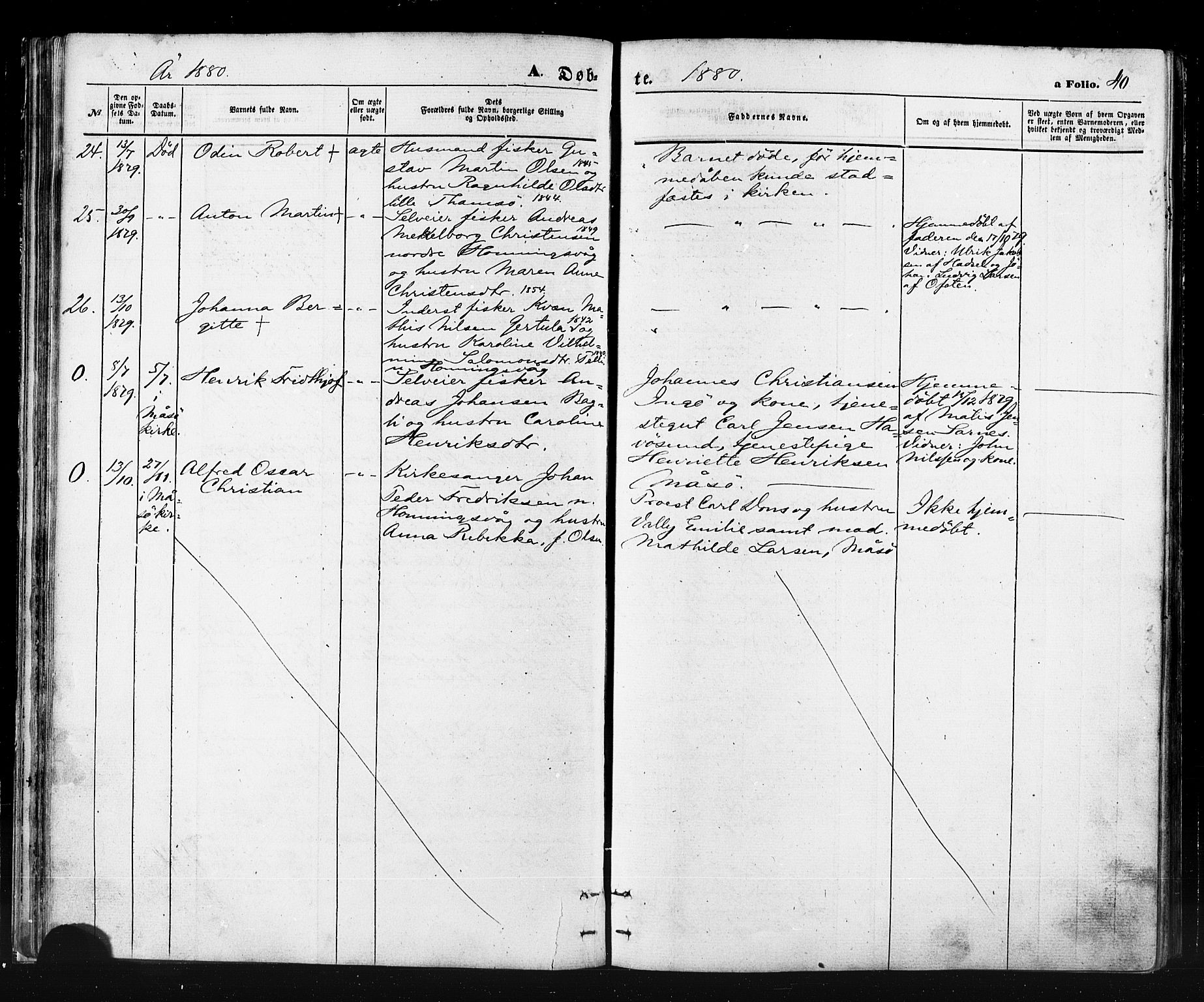 Måsøy sokneprestkontor, AV/SATØ-S-1348/H/Ha/L0006kirke: Parish register (official) no. 6, 1861-1886, p. 40