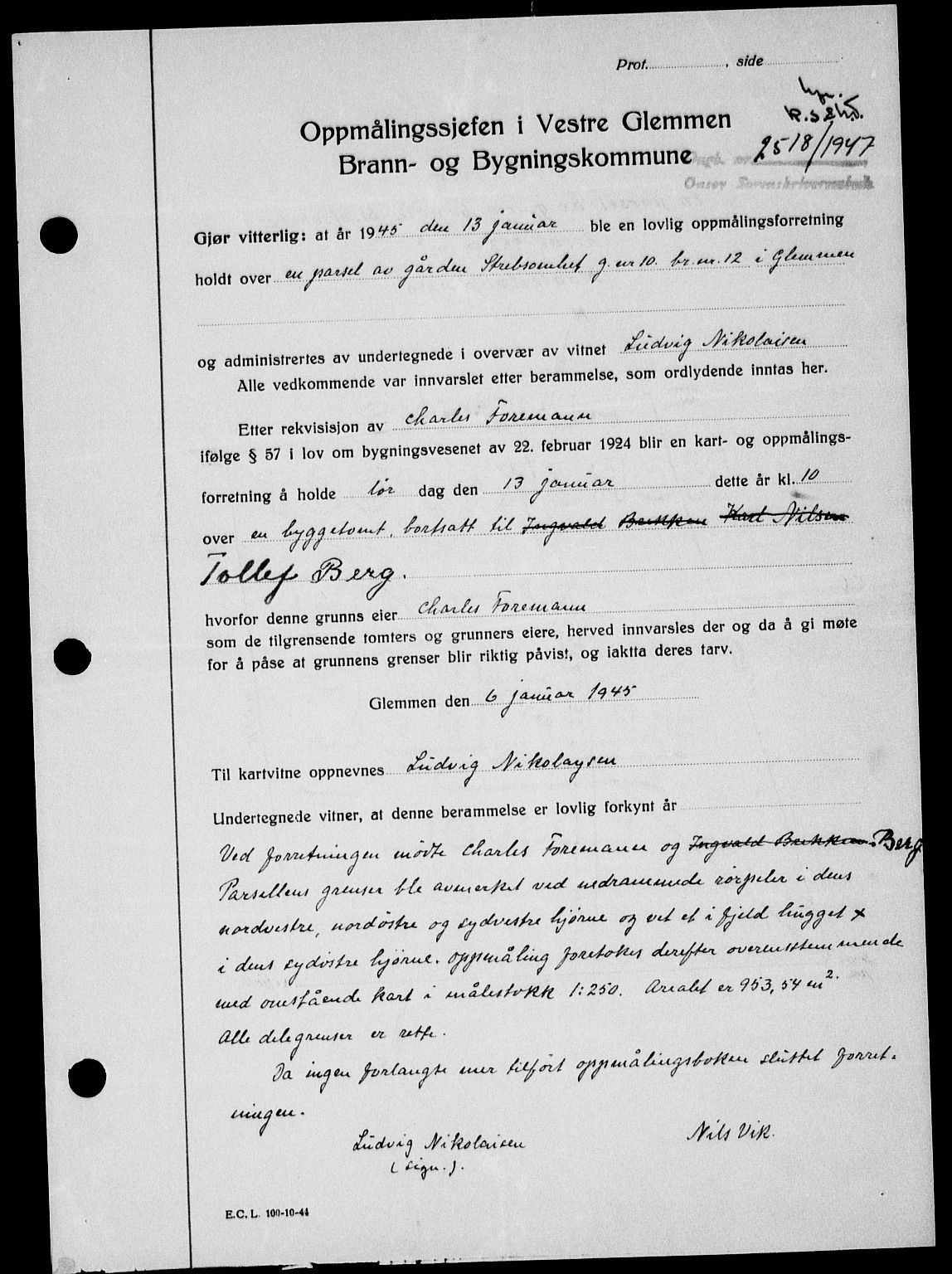 Onsøy sorenskriveri, SAO/A-10474/G/Ga/Gab/L0021: Mortgage book no. II A-21, 1947-1947, Diary no: : 2518/1947