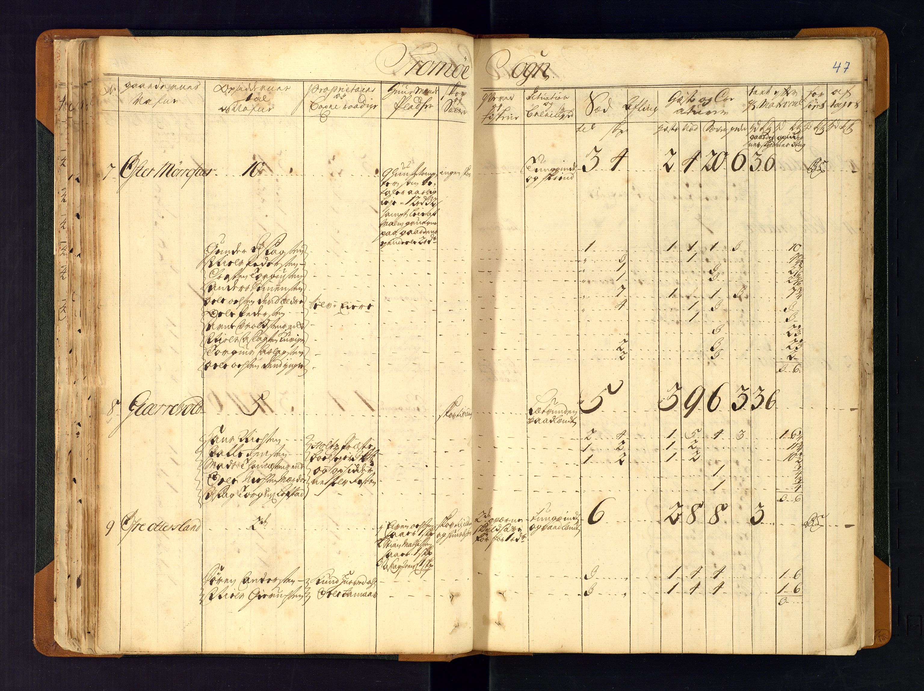 Nedenes fogderi, SAK/1242-0006/Hb/L0481: Matrikkel, eksaminasjonsprotokoll, 1723, p. 46b-47a