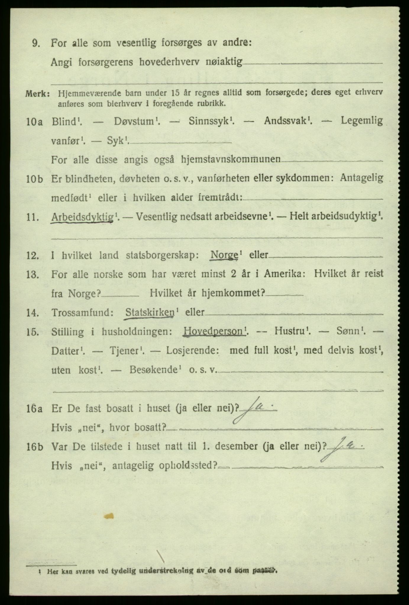 SAB, 1920 census for Leikanger, 1920, p. 3795