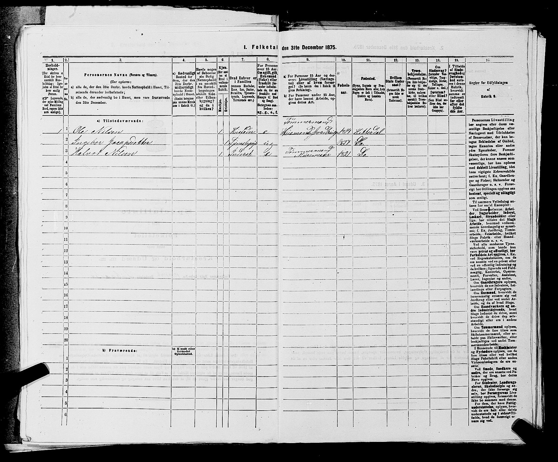 SAKO, 1875 census for 0823P Heddal, 1875, p. 836