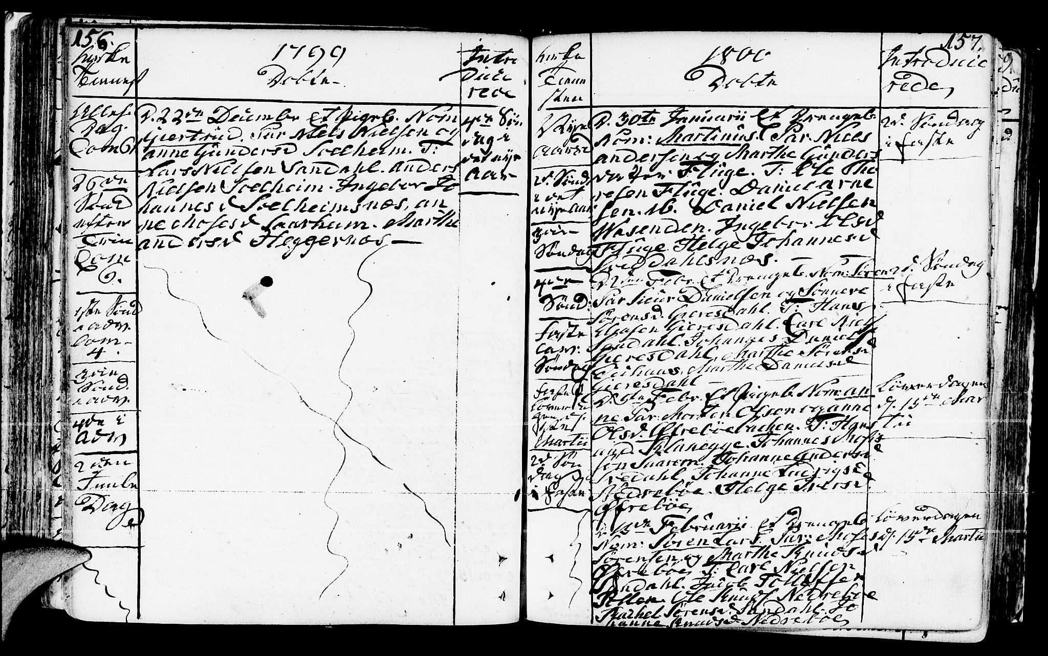 Jølster sokneprestembete, SAB/A-80701/H/Haa/Haaa/L0005: Parish register (official) no. A 5, 1790-1821, p. 156-157