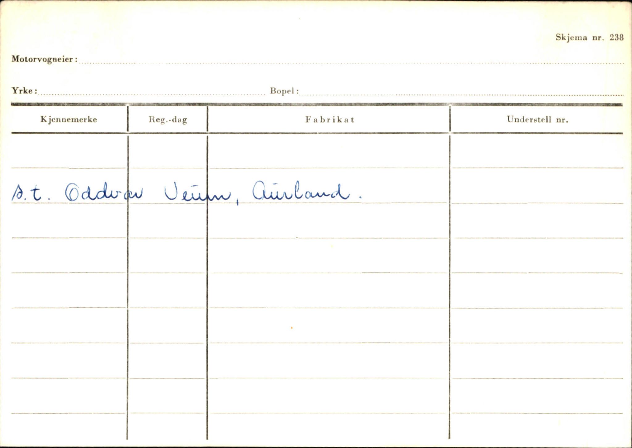 Statens vegvesen, Sogn og Fjordane vegkontor, AV/SAB-A-5301/4/F/L0125: Eigarregister Sogndal V-Å. Aurland A-Å. Fjaler A-N, 1945-1975, p. 983