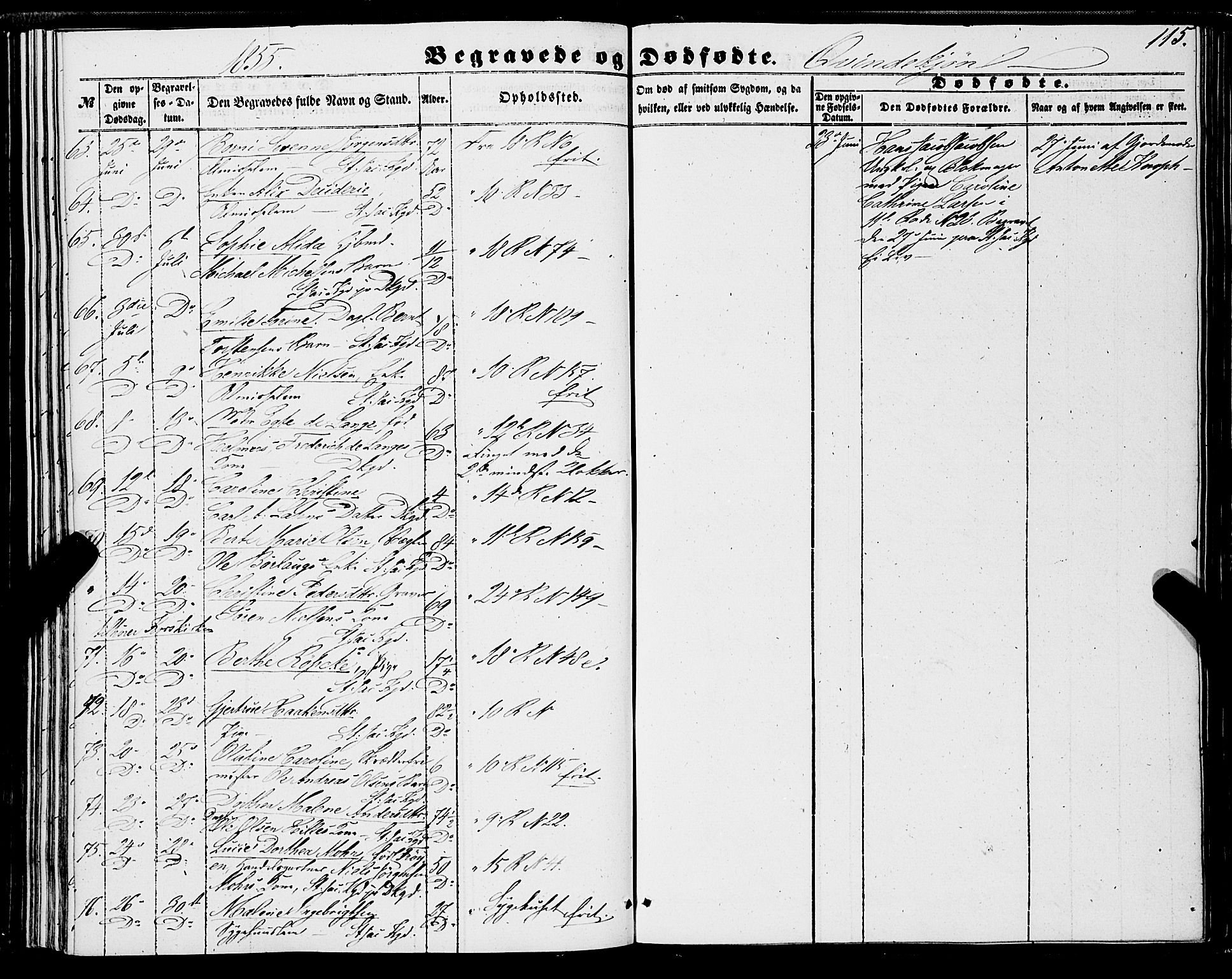 Domkirken sokneprestembete, AV/SAB-A-74801/H/Haa/L0041: Parish register (official) no. E 2, 1853-1863, p. 115