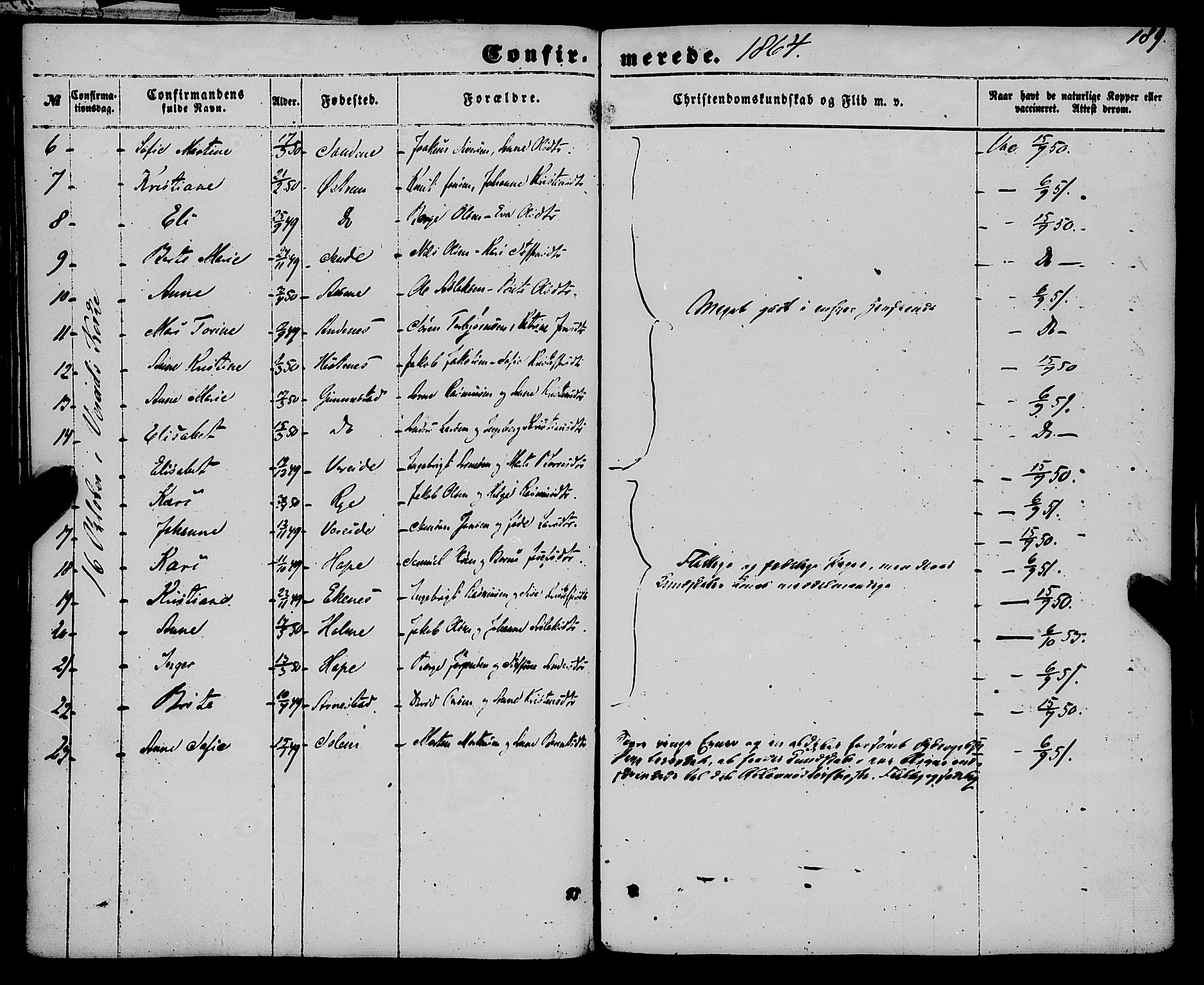 Gloppen sokneprestembete, AV/SAB-A-80101/H/Haa/Haaa/L0009: Parish register (official) no. A 9, 1855-1870, p. 189