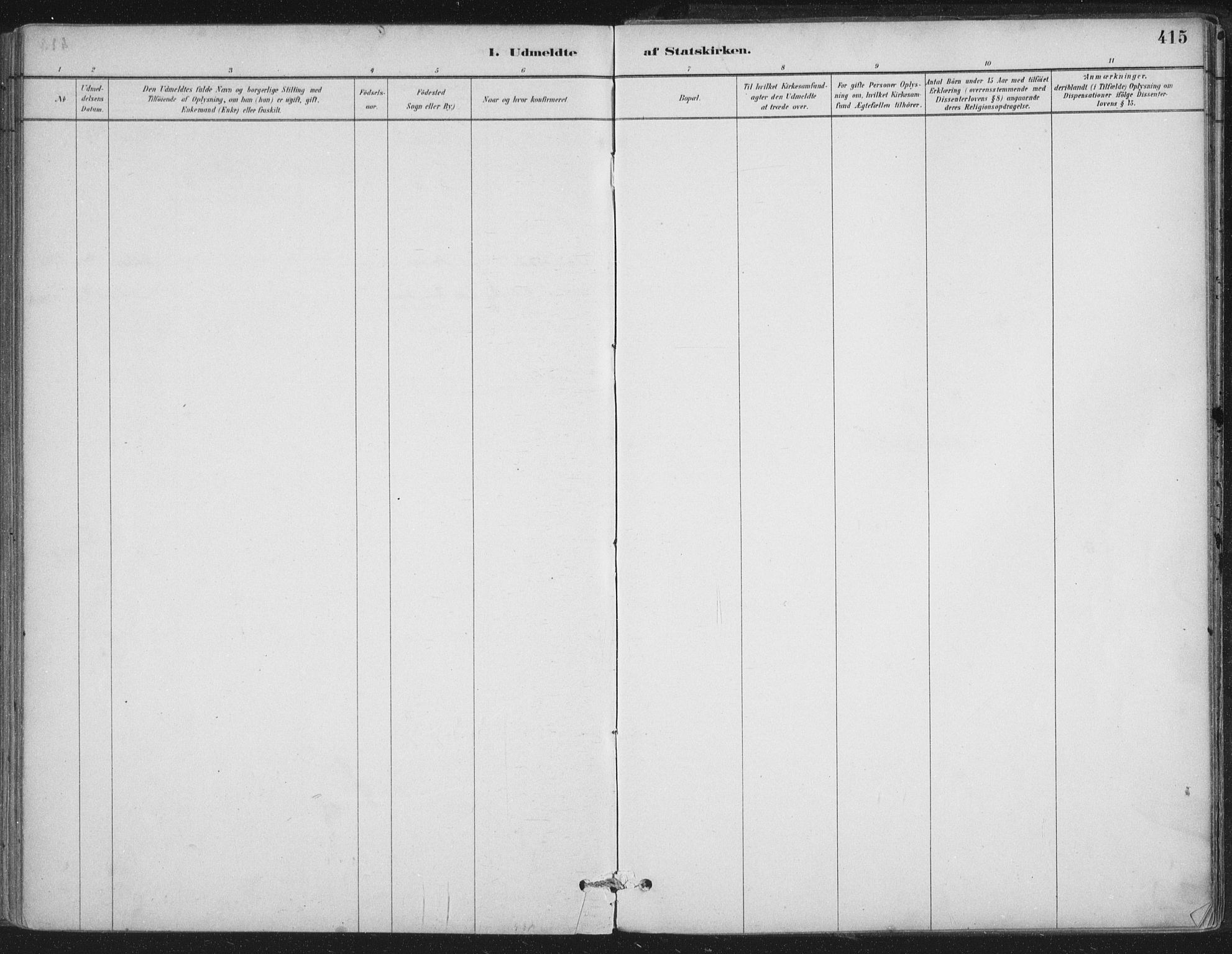 Ministerialprotokoller, klokkerbøker og fødselsregistre - Nordland, SAT/A-1459/888/L1244: Parish register (official) no. 888A10, 1880-1890, p. 415