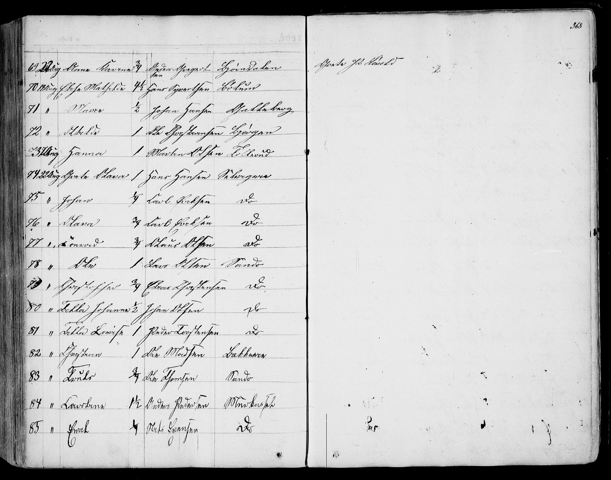 Sande Kirkebøker, AV/SAKO-A-53/F/Fa/L0004: Parish register (official) no. 4, 1847-1864, p. 368